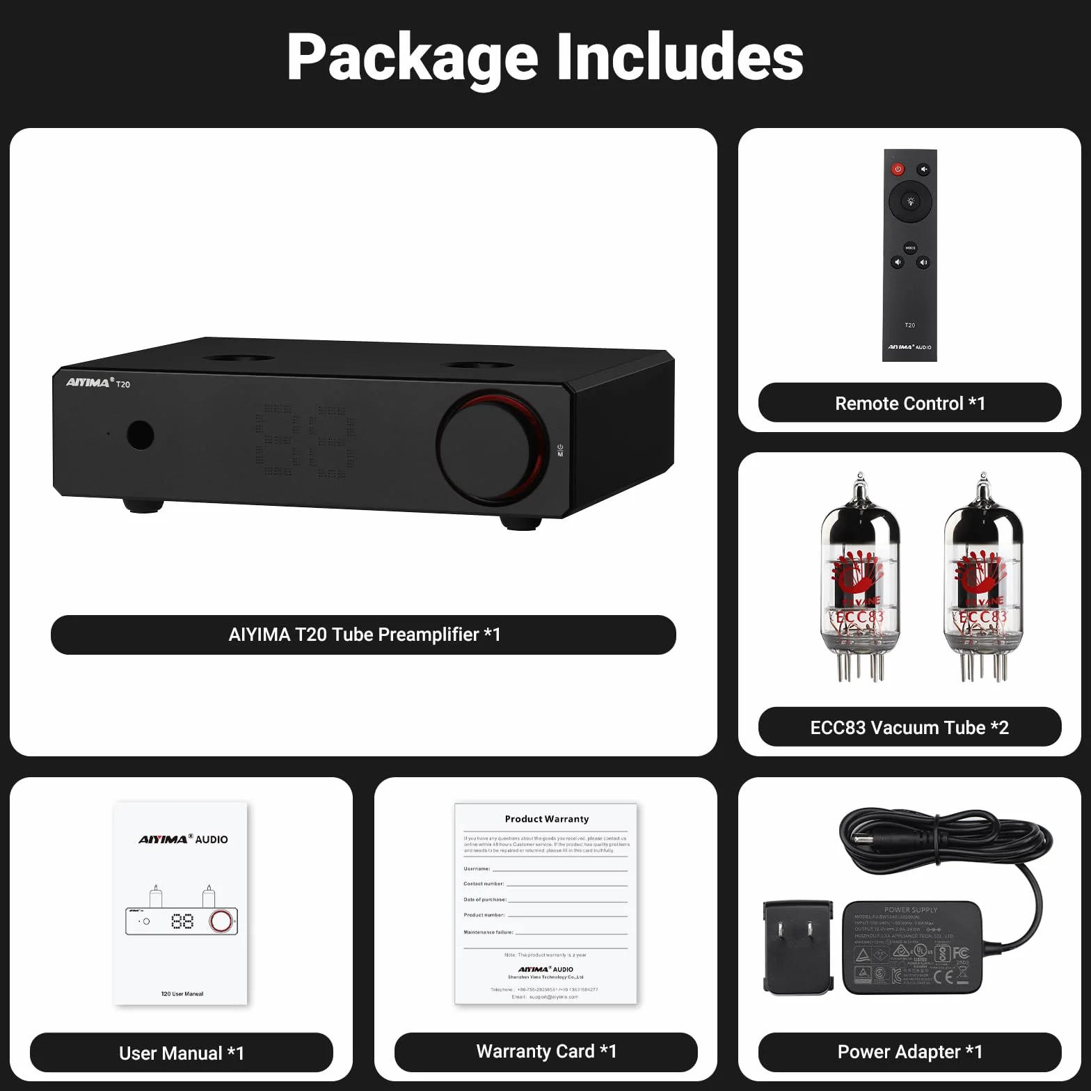 W pełni zbalansowany przedwzmacniacz lampowy AIYIMA T20 LME49720 do domowego sprzętu HiFi Mini przedwzmacniacz lampowy z wejściami i wyjściami RCA i XLR oraz wyjściem wyzwalającym 12 V