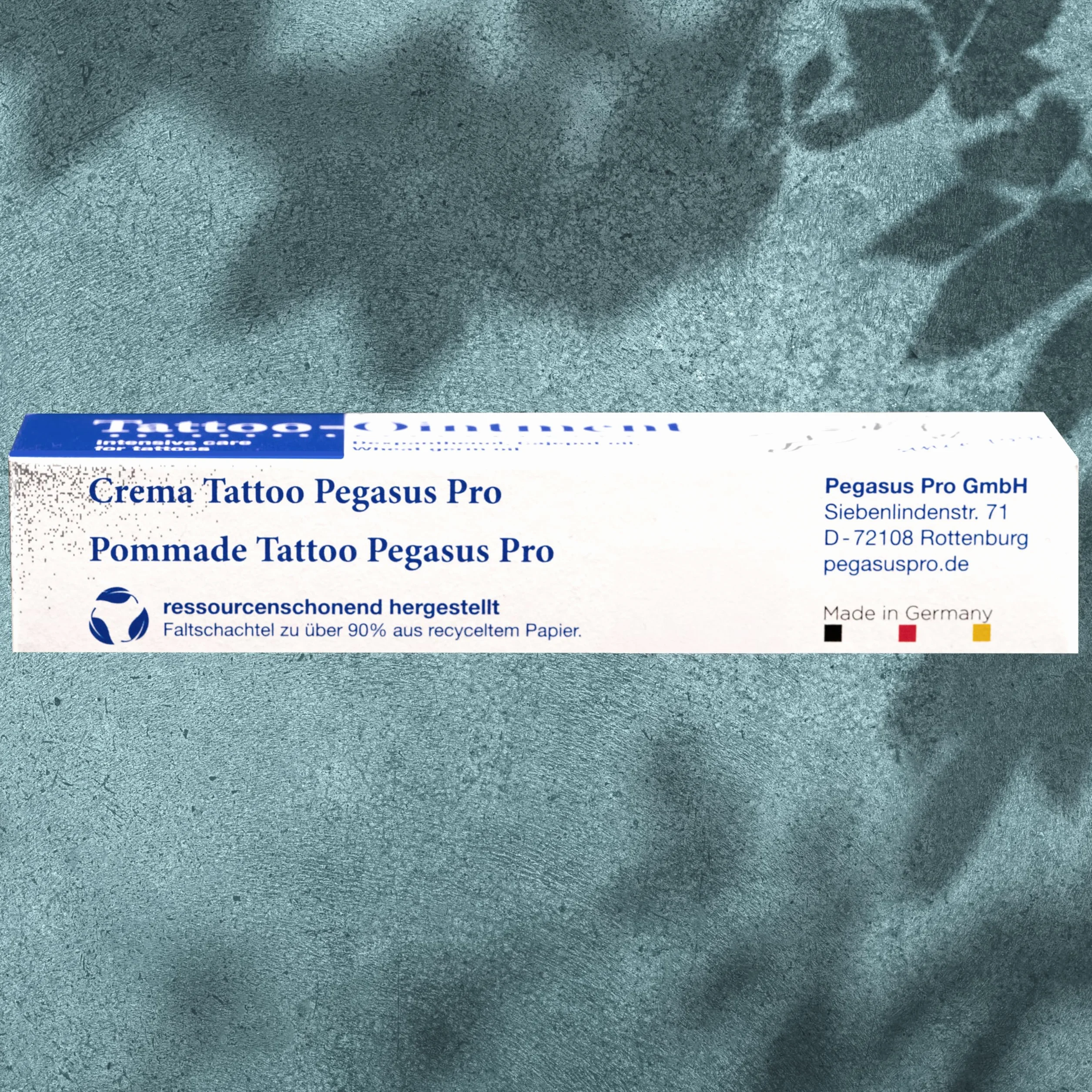 Pegasus Pro Krem do tatuażu, zestaw 3 sztuk, do codziennej pielęgnacji i pielęgnacji po pielęgnacji, nawilżający z olejkiem kajeputowym, po 25 ml – optymalna ochrona tatuażu, Made in Germany