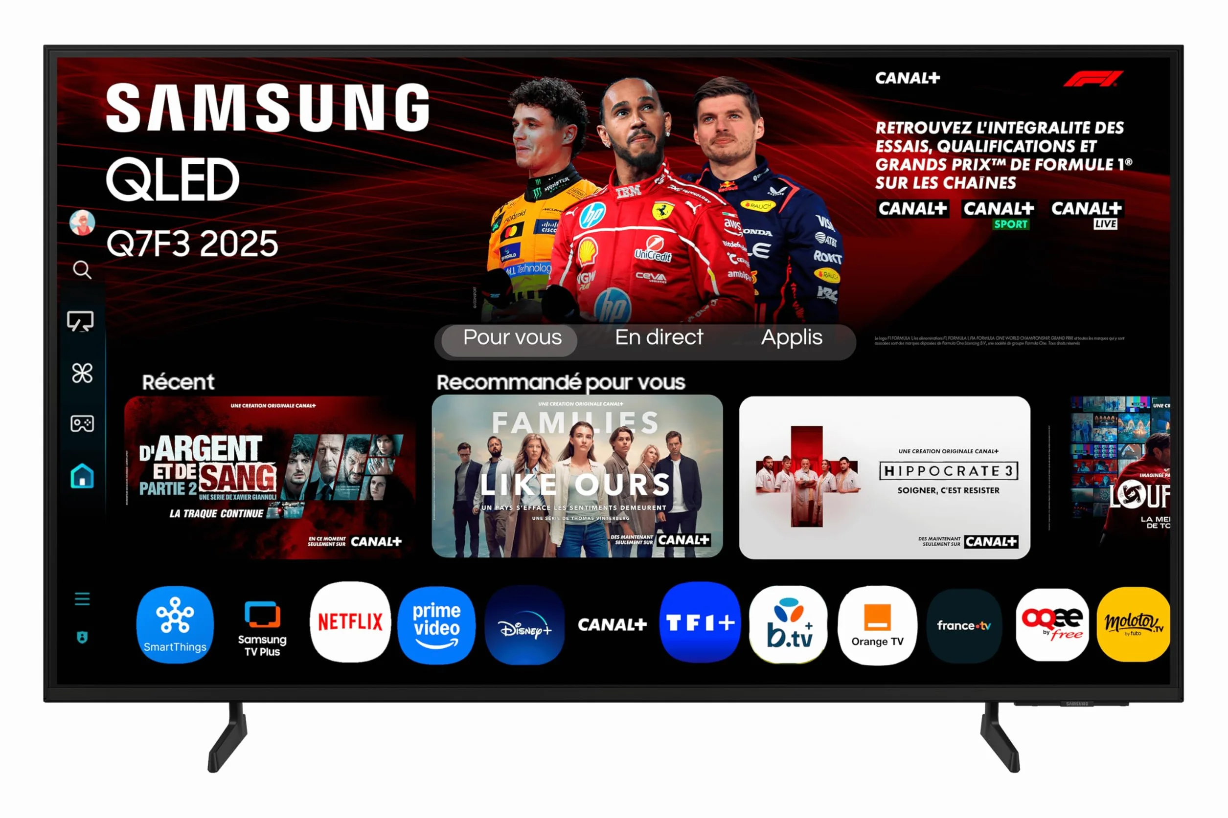 SAMSUNG Telewizor 50 cali QLED Q7F 4K Smart TV z wizją AI, 100% głośności kolorów z kropką kwantową, autentyczny Quantum Dot i Motion Xcelerator