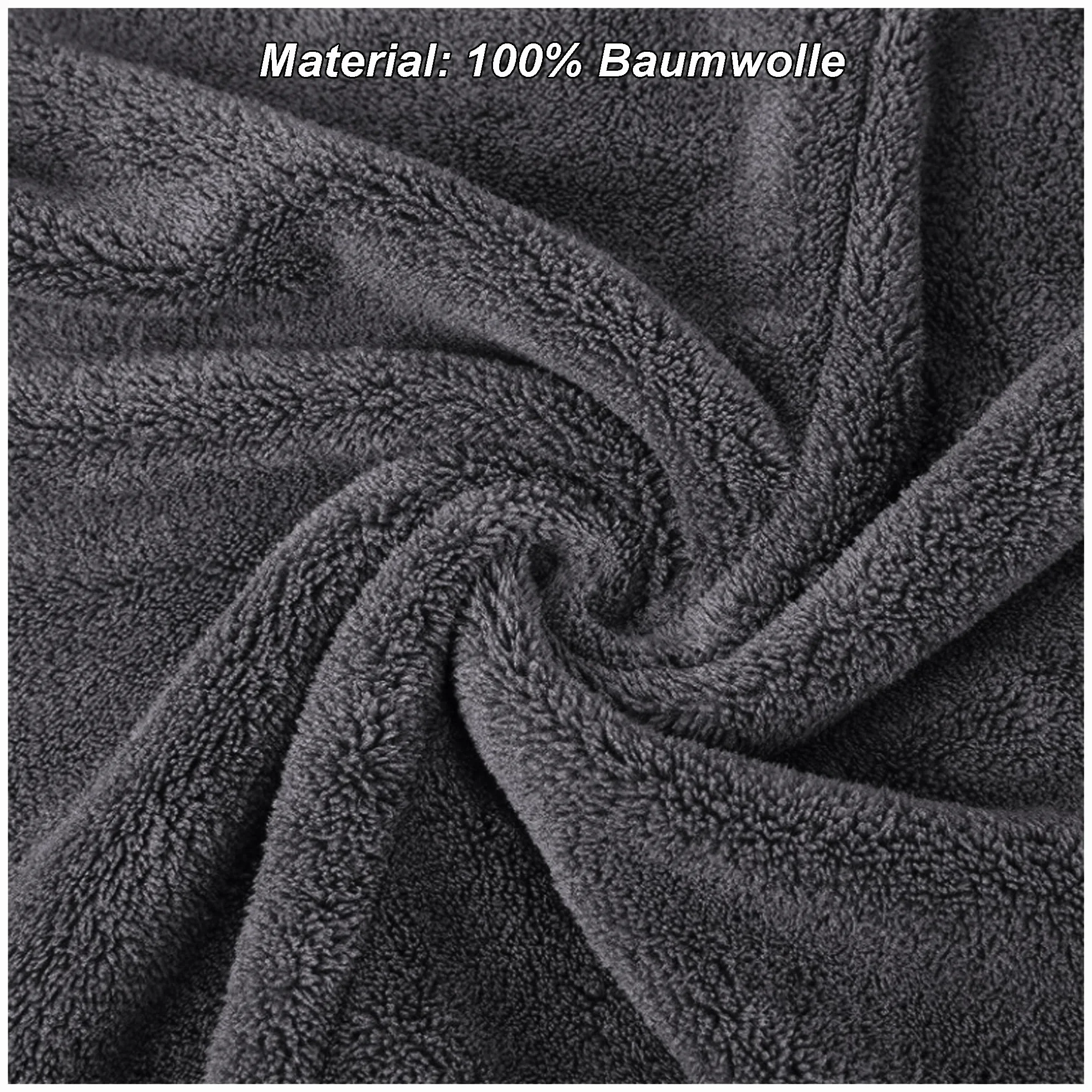 Turban do włosów – 100% bawełna, 2 sztuki, szybkoschnący, turban, ręcznik do włosów z guzikami, ręcznik do włosów, ręcznik do włosów (różowo-antracytowy)