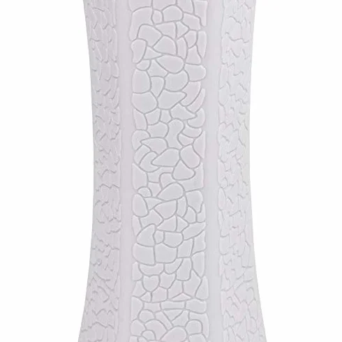 Wazon | wazon na kwiaty | wzór reliefowy 4 | wysokość 21,5 cm | srebrno-szary