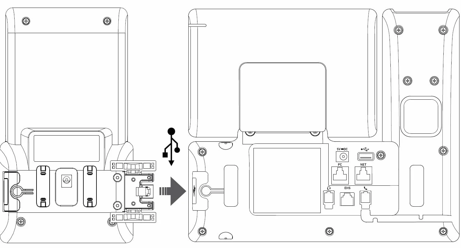 Snom D8C moduł rozszerzający do telefonów stacjonarnych D8xx - kolorowy wyświetlacz TFT 6,8 z 60 programowalnymi przyciskami - USB Plug-and-Play do bezprzewodowego zarządzania telefonami w biurze