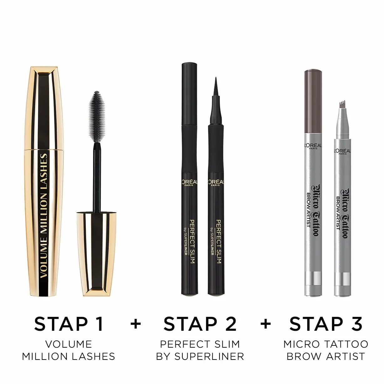 L'Oréal Paris Volume Million Lashes Classic tusz do rzęs zjawiskowa objętość, idealnie rozdzielone rzęsy, 01 Black, 11 ml