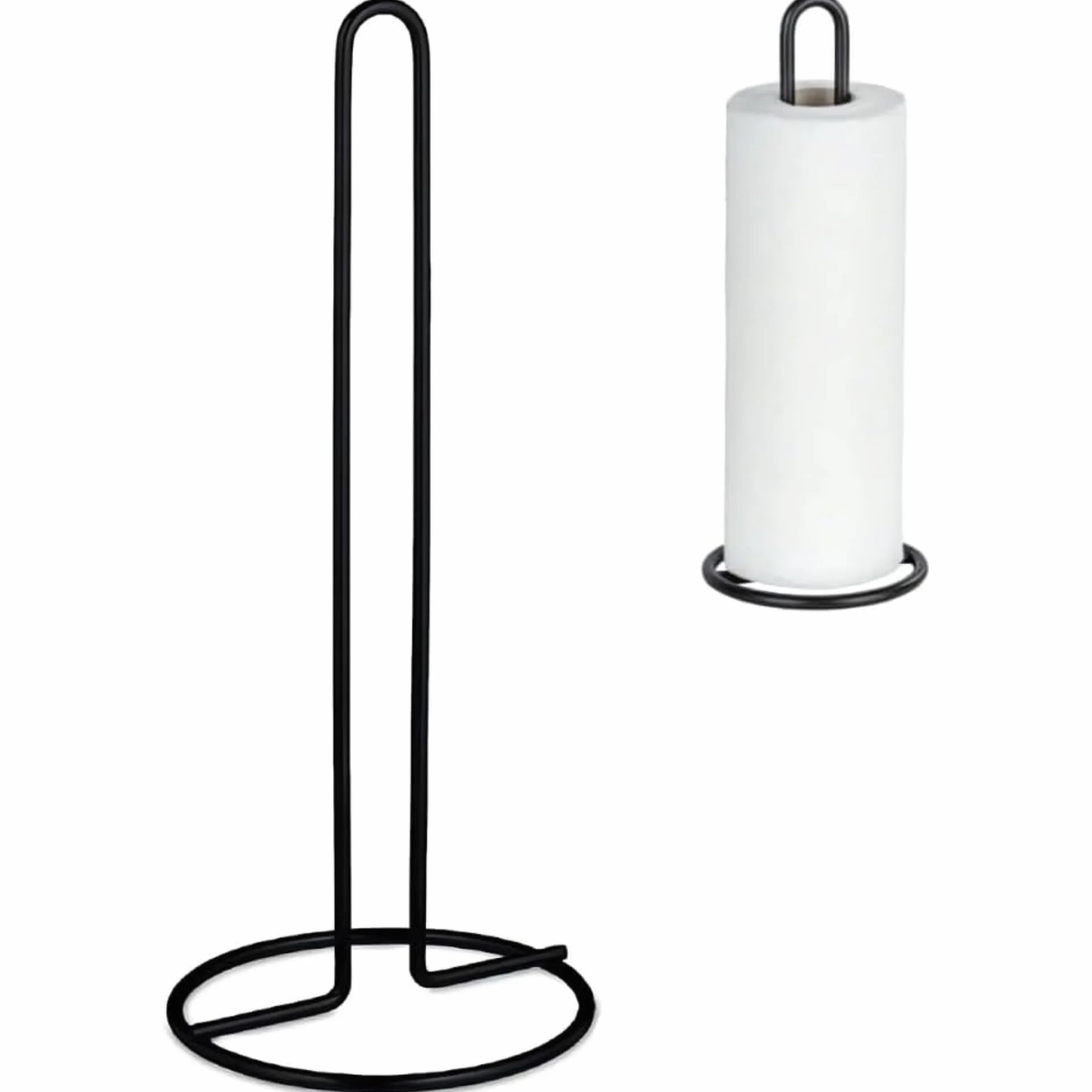 PARENCE.- uchwyt na ręcznik papierowy 31 cm - Metalowy uchwyt na ręcznik kuchenny, solidny dozownik pionowy, nowoczesny design, malowany proszkowo, kompatybilny ze standardowymi rolkami