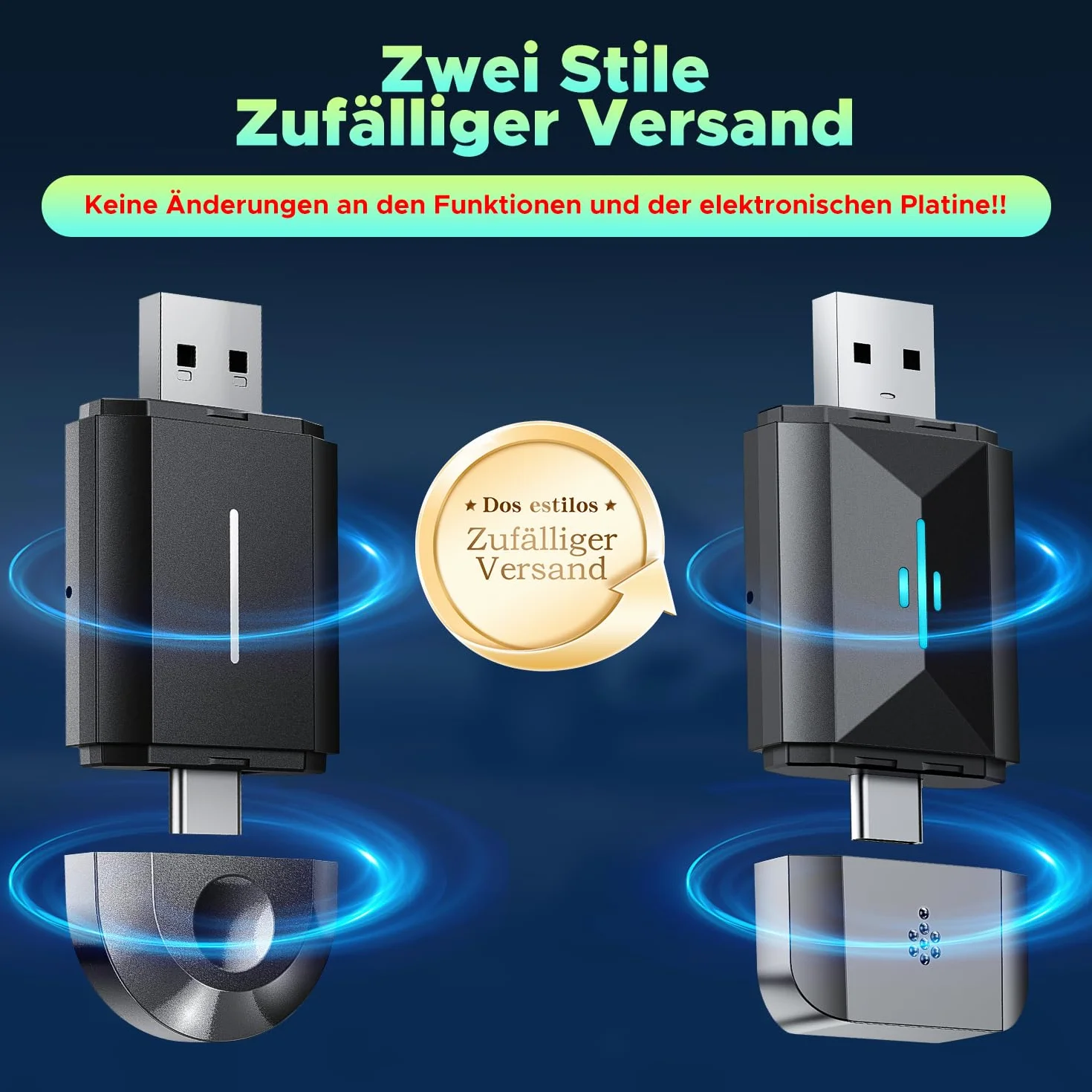 Lamto Carplay Adapter Android Auto 2 w 1 do CarPlay i Android Auto,Bezprzewodowy Klucz Sprzętowy CarPlay Konwertuje Połączenie Przewodowe na Bezprzewodowe, Plug&Play, Obsługuje iOS 10+ i Android 11+