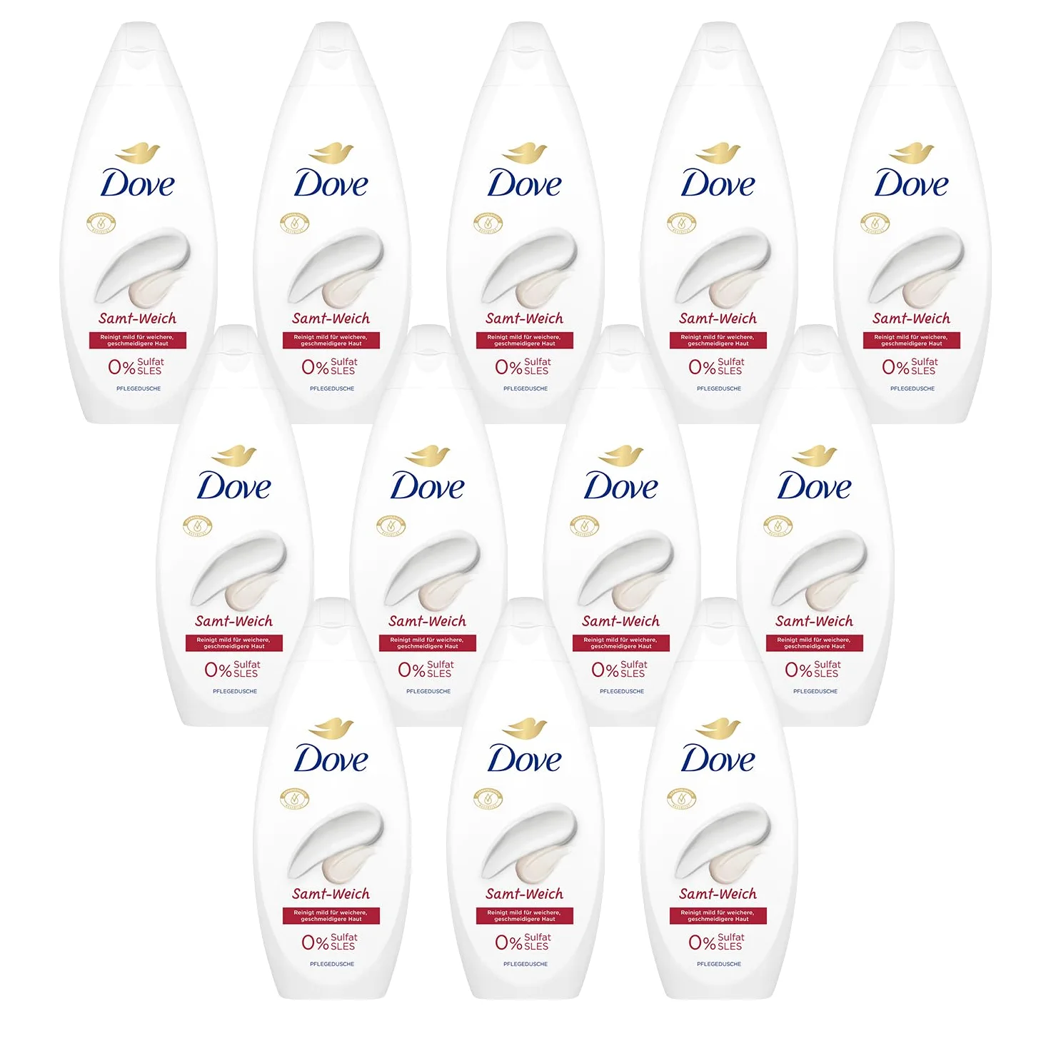 Dove żel pod prysznic, aksamitny, miękki, pielęgnujący żel pod prysznic z dermatologicznie potwierdzoną formułą dla bardziej miękkiej i gładkiej skóry, 250 ml