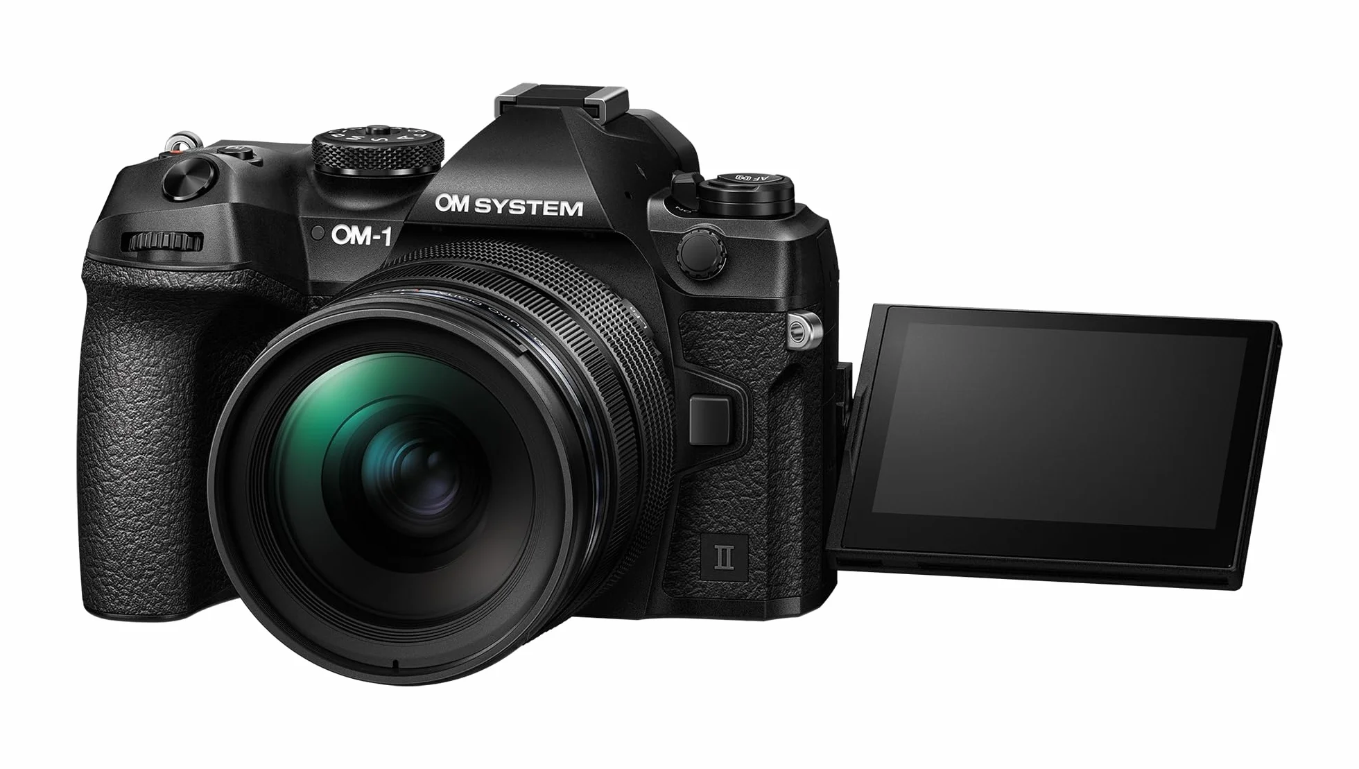 OM SYSTEM OM-1 Mark II Aparat fotograficzny z systemem Micro Four Thirds,matrycą BSI o rozdzielczości 20 MP,5-osiową stabilizacją obrazu, kolor czarny,z obiektywem M.Zuiko Digital 12-40 mm f2.8 PRO II