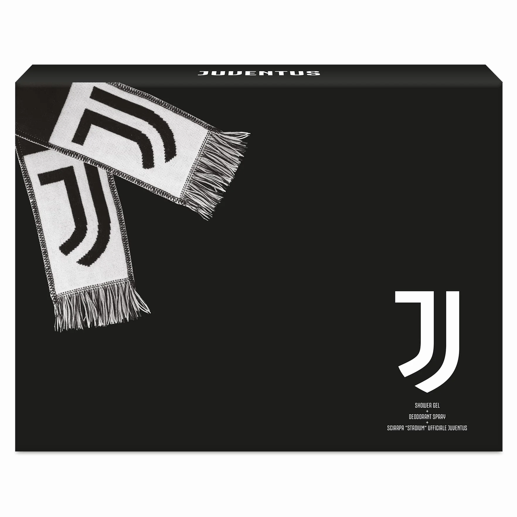 JUVENTUS | Męskie pudełko upominkowe, dezodorant 150 ml + prysznic 200 ml + szalik