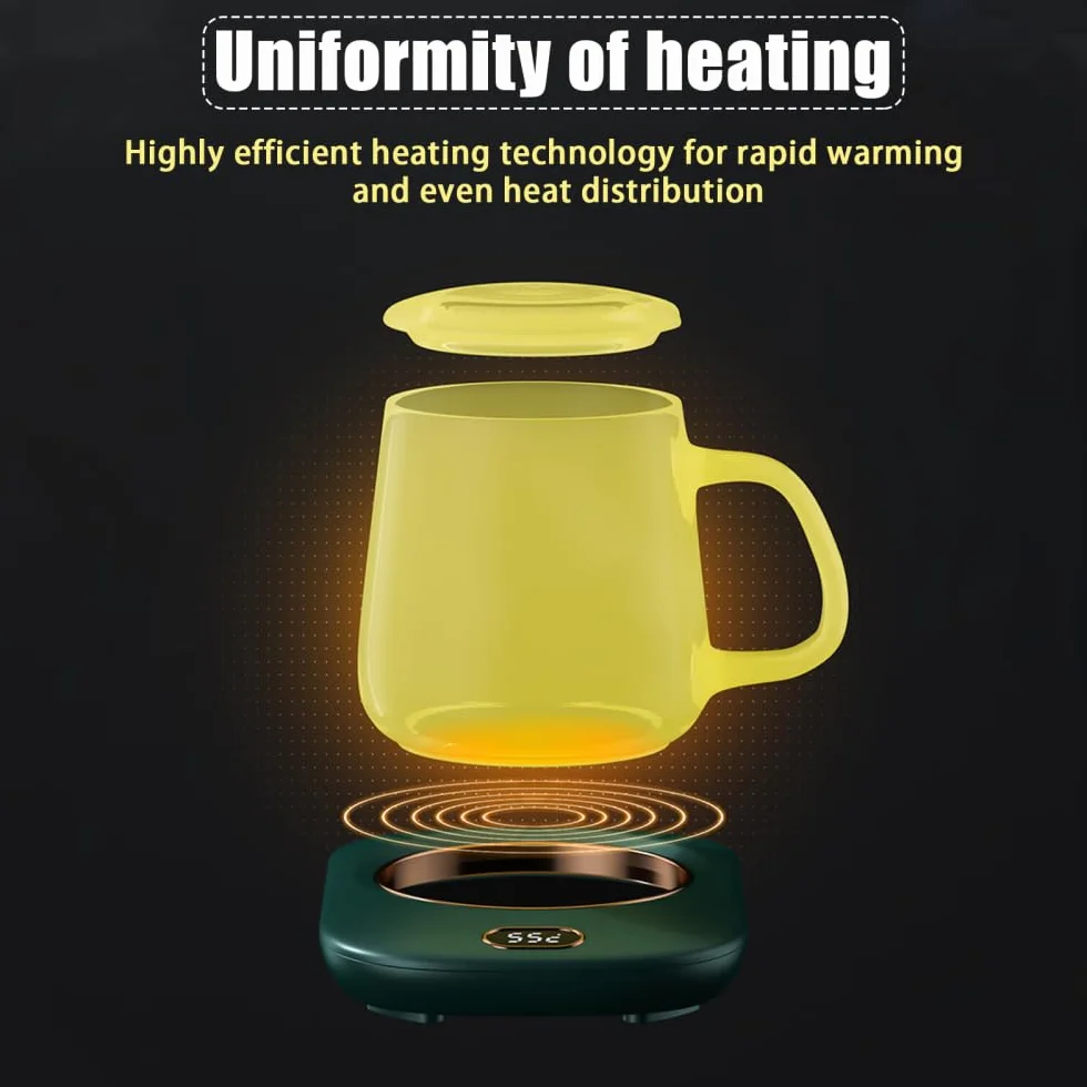 Podgrzewacz do kawy, Smart Cup Warmer 3 ustawienia temperatury Podgrzewana podstawka pod napoje USB z cyfrowym wyświetlaczem do podgrzewania kawy i herbaty napojów mlecznych