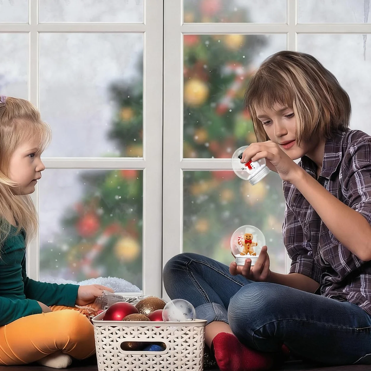 PRETYZOOM Kule śnieżne DIY 10 sztuk 270 ml przezroczyste puste szkło z nakrętką