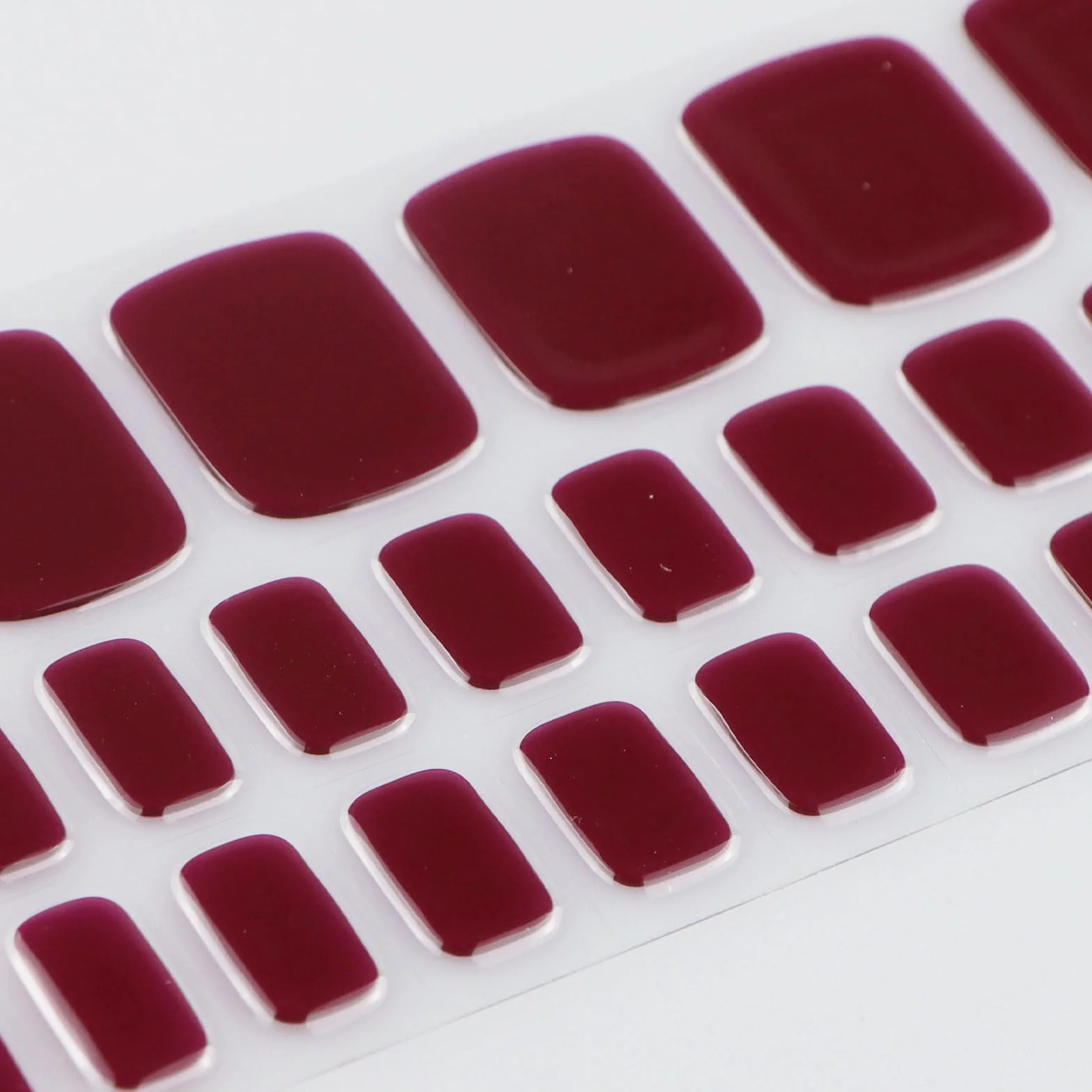 JMEOWIO Wino Czerwona folia do paznokci Żel UV Nail Art naklejka na paznokcie samoprzylepne samoprzylepne dekoracje do paznokci