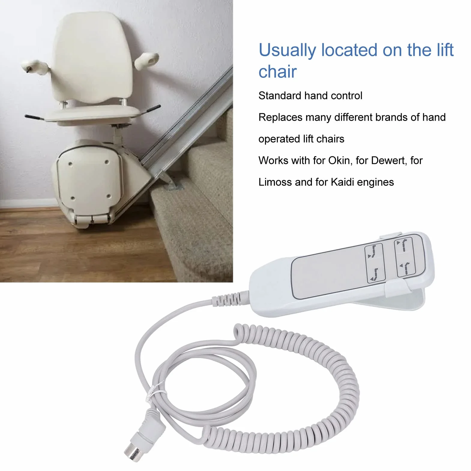 Sterowanie Ręczne Power Recliner 4 Przycisk 8-pinowy Pilot Zdalnego Sterowania do Fotela Podnoszonego Power Recliner