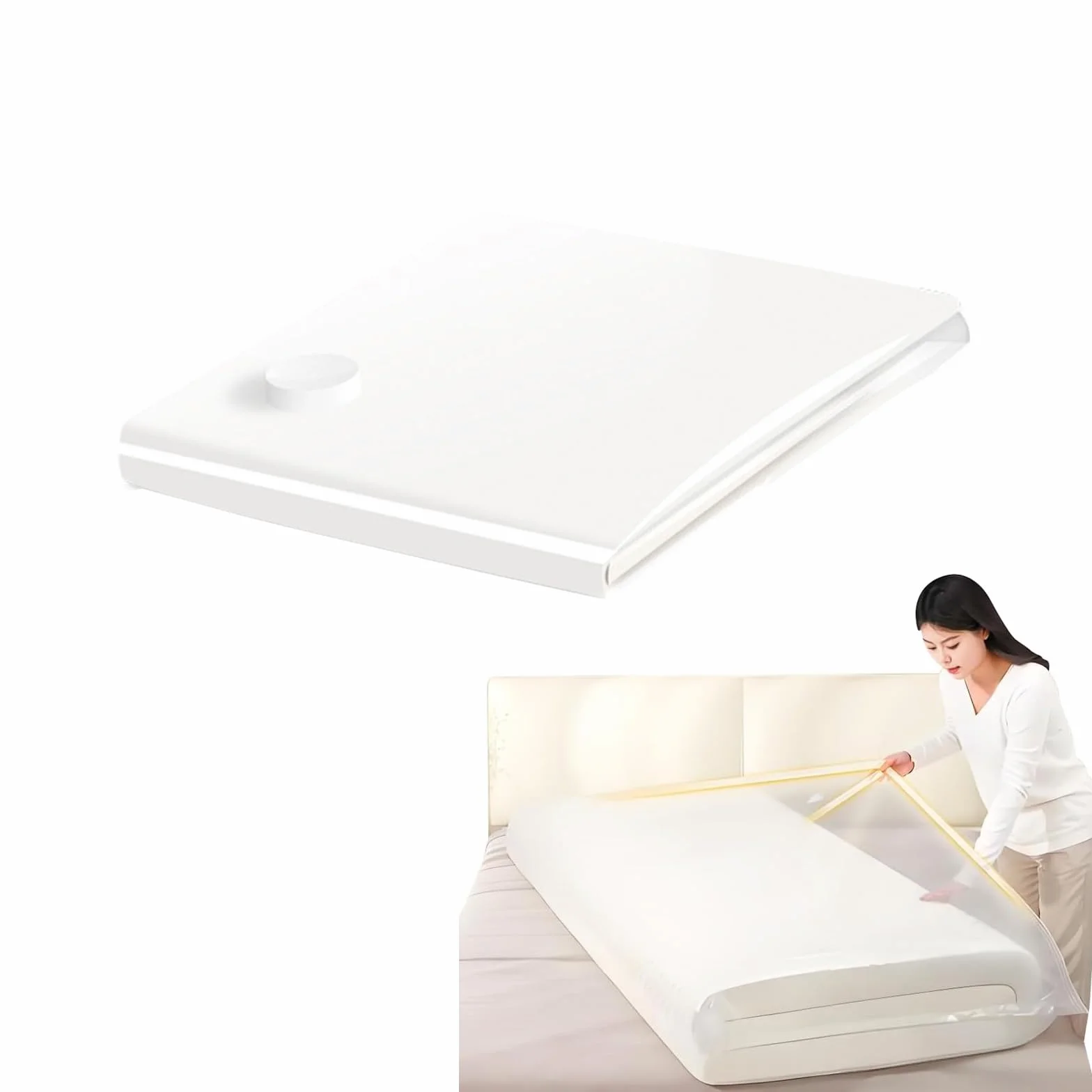 Torba vakuumowa na materac 210 x 130 cm szczelna wielokrotnego użytku