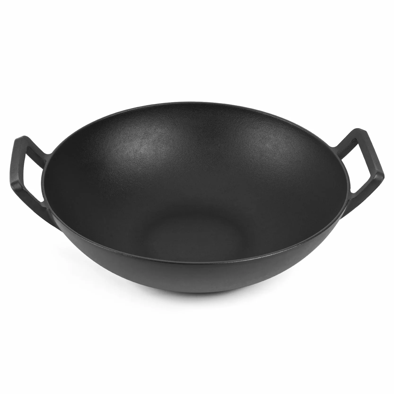 onlyfire Wok żeliwny, Ø36 cm Patelnia wok z uchwytem, patelnia żeliwna do systemu Weber Gourmet BBQ, pasująca do systemów Weber Spirit II i Genesis II GS4, patelnia do grillowania BBQ