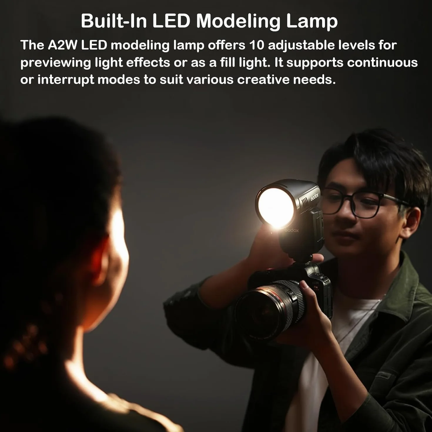 GODOX V100 N Lampa Błyskowa Godox do Nikon – Sterowanie Dotykowe, Lampa Błyskowa do Aparatu 100W TTL 【GODOX V1 do Nikon】 Ulepszona, 70 Kolejnych Błysków o Pełnej Mocy