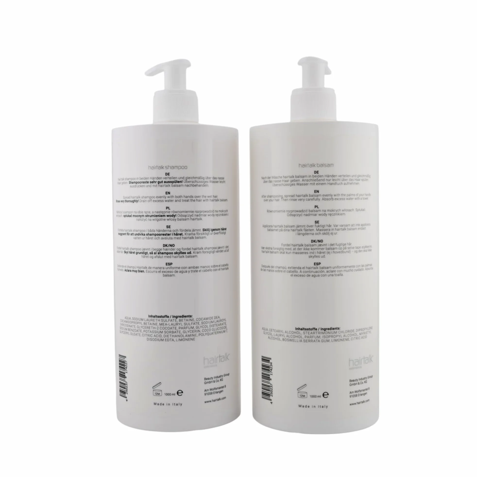 Arcos zestaw pielęgnacyjny szampon 1000 ml + balsam 1000 ml, przedłużanie włosów, wiązanie