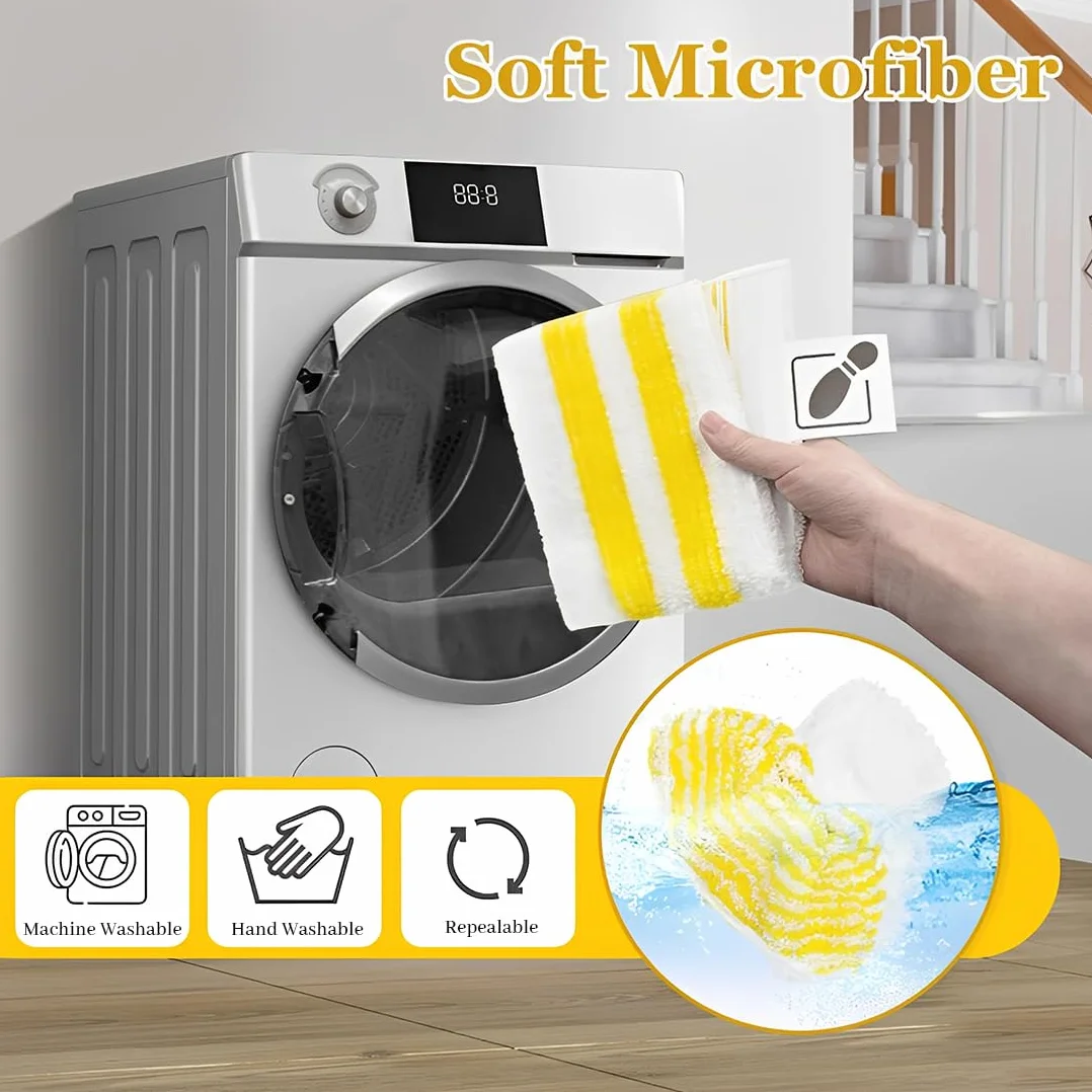 2 szt. Zamiennik dla Kärcher EasyFix Zestaw do parowania mopa parowego Wysokiej jakości ściereczki z mikrofibry kompatybilne z Kärcher EasyFix SC 2 SC 3 SC 4 SC 5 wytrzymałych ściereczek czyszczących