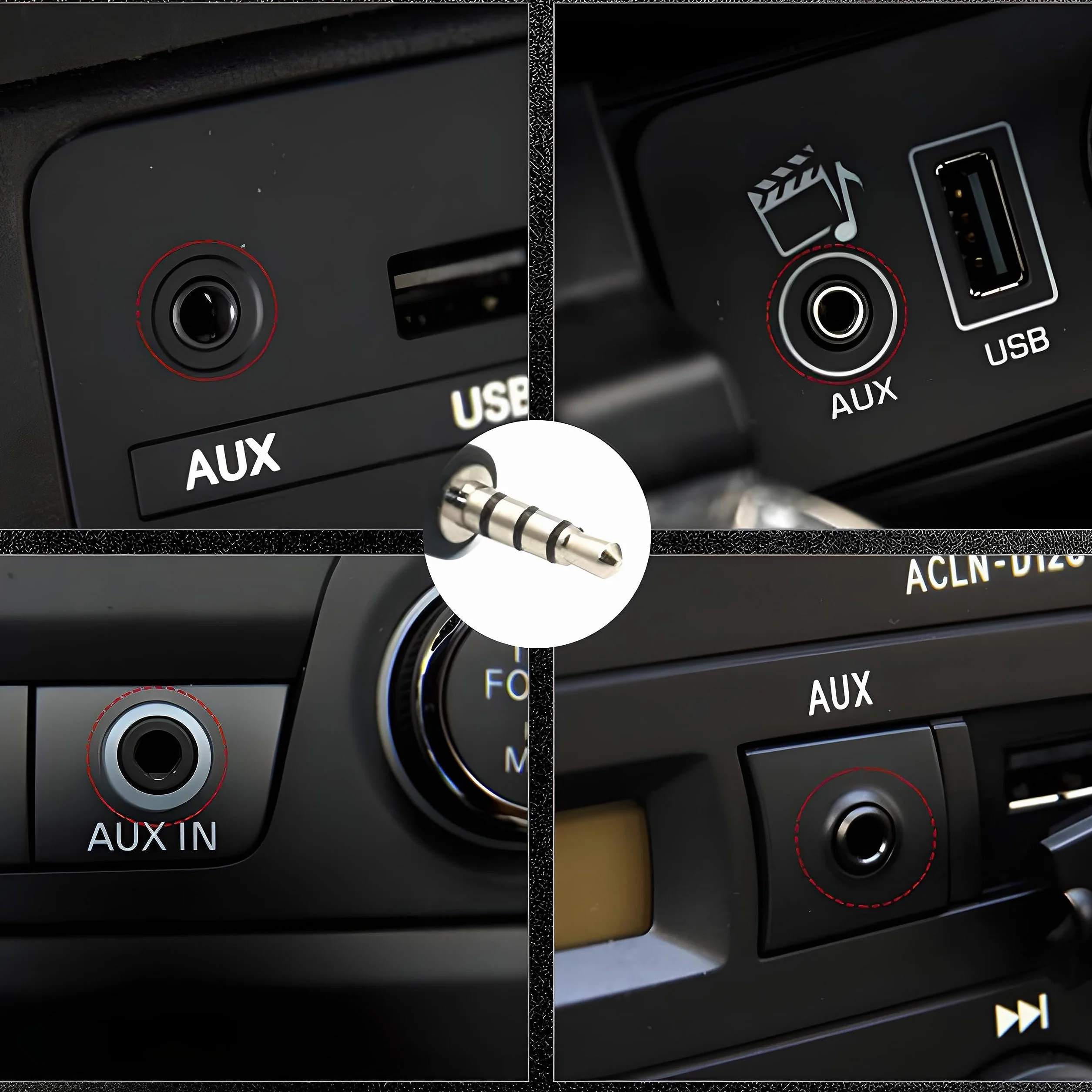 Retoo Kabel adaptera USB OTG Jack 3,5 mm, gniazdo AUX na USB A, radio samochodowe, złącze muzyczne do samochodów stereo, Auto GPS, CD, konwerter OTG, adapter 3,5 mm, E395, czarny
