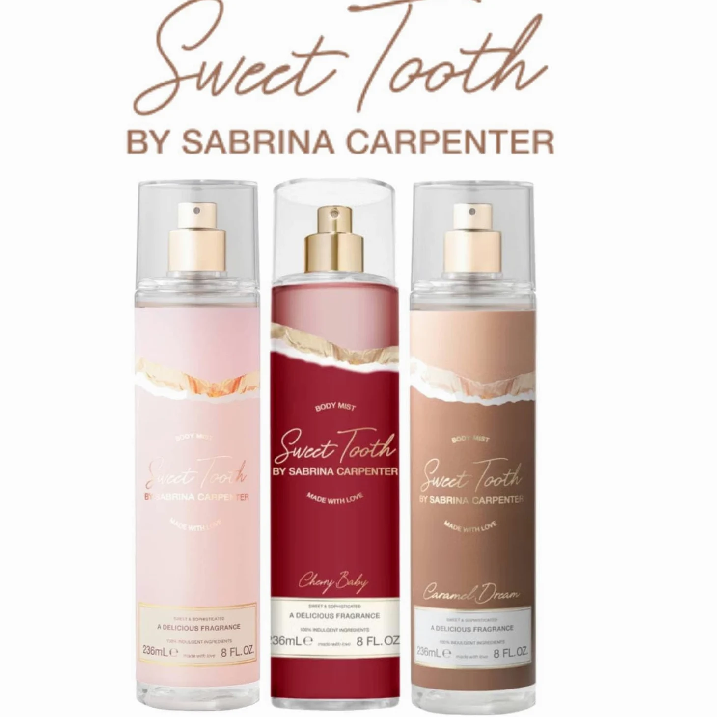 Sabrina Carpenter Sweet Tooth perfumowana woda do ciała dla kobiet różne zapachy 236 ml (zestaw)