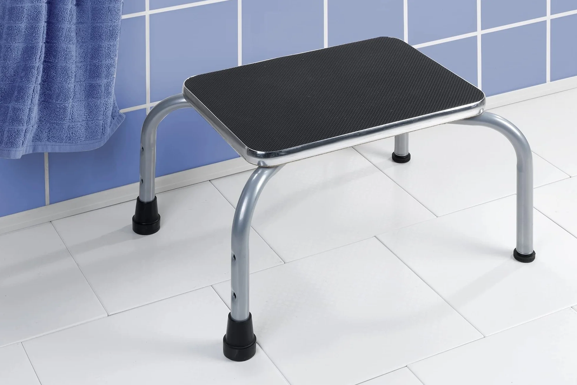 Wenko Secura Stopień z uchwytem bezpieczeństwa 22 cm Czarny