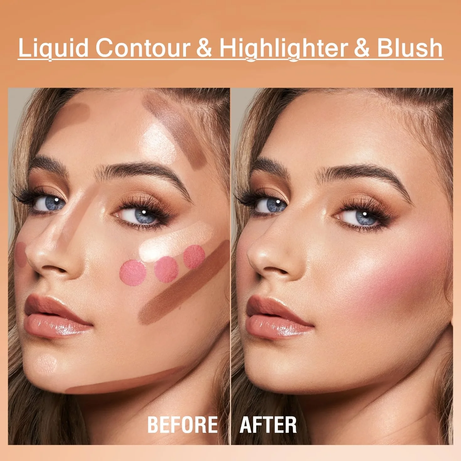 Liquid Contour Stick -Wbudowana końcówka gąbki Sculpted Complexion Wand Cream Face Contour Natural Bronzer Rozświetlacz do twarzy Makeup Contour Stick (Colour, # 101)