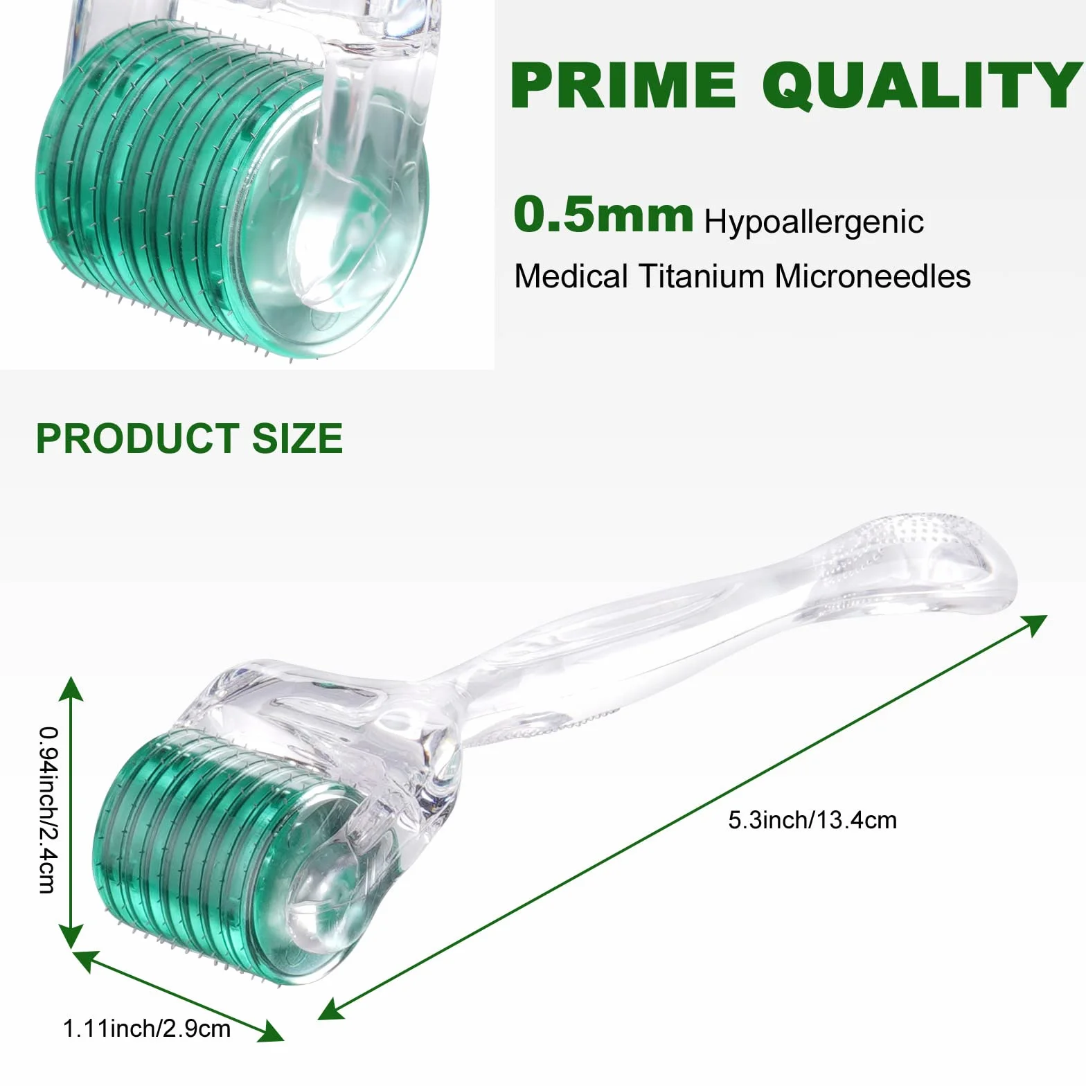 ACWOO Beard Roller 0,75 mm, Derma roller 192 prawdziwe igły 0,5 mm, derma roller do porostu brody, wałek mikroigiełowy do twarzy i ciała – ujędrnianie i modelowanie dla mężczyzn i kobiet
