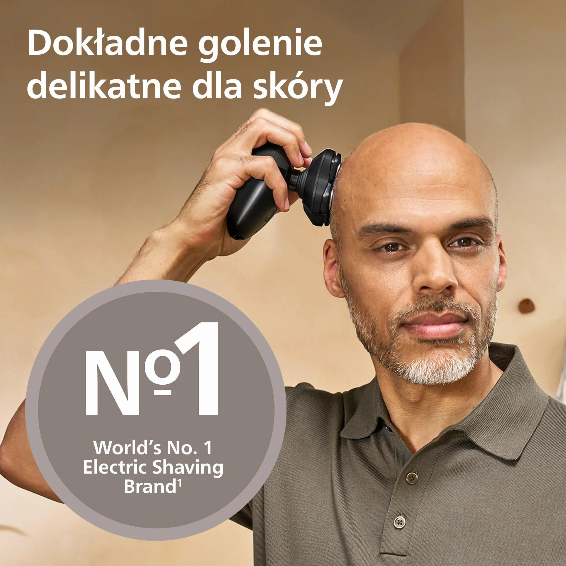 Philips Head Shaver Pro serii 5000 – golarka do głowy, głowica 360° Flexing Head i ostrza ComfortCut zapewniają dokładne golenie i są delikatne dla skóry, model HS5980/15