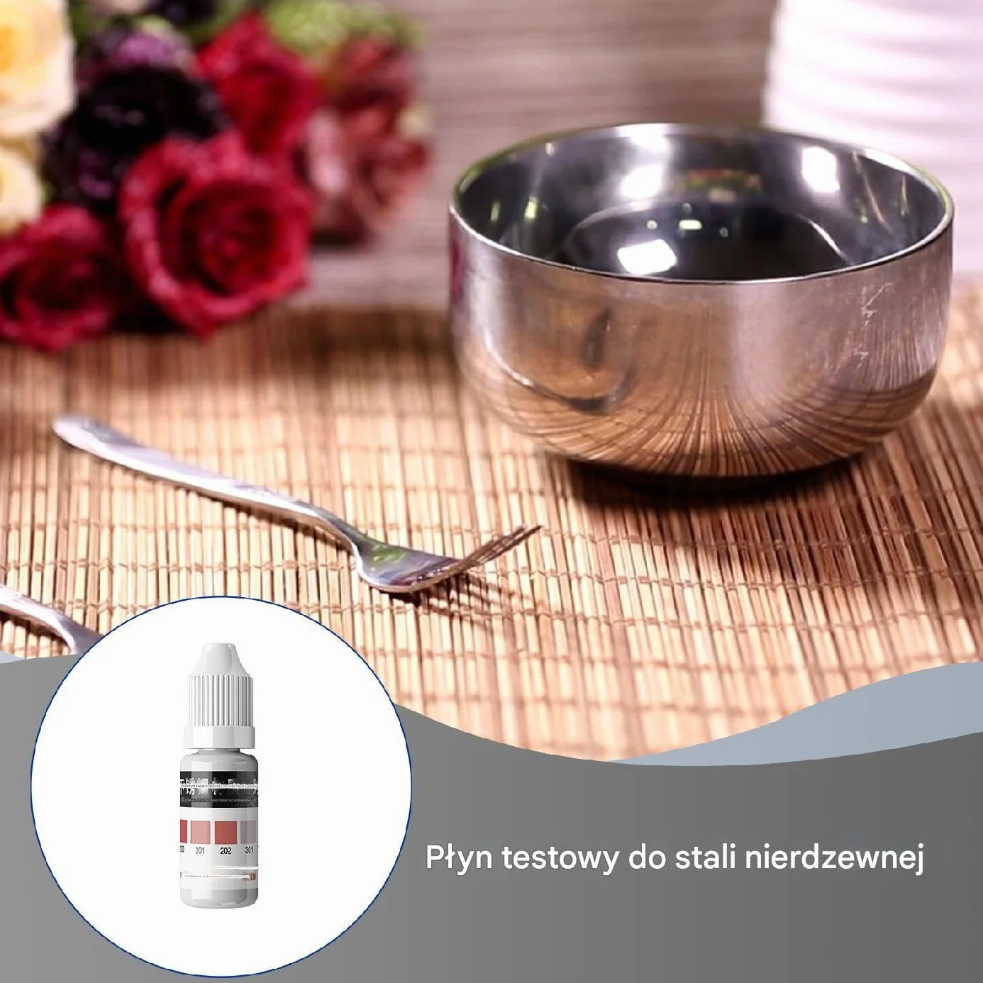 Stainless Steel Test Liquid, 304 Identification Agent, Portable Metal Detector Tool, Food Beverage Utensil Checker for Differentiating 200 201 202 301 304 316