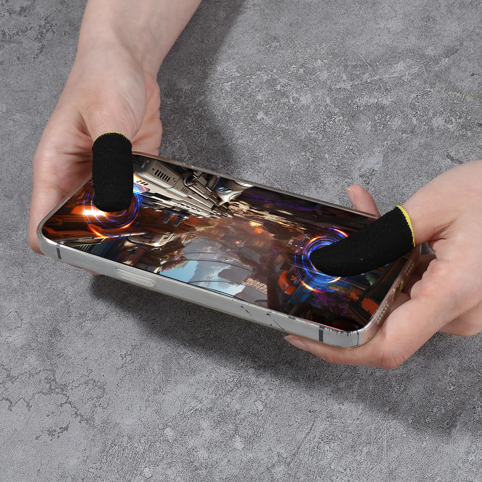 Ptwola 30 szt. Mobile Phone Gaming Finger Sleeves, odporne na pot, oddychające, bezszwowe, z włókna węglowego, tabletu, kontroler gier, stabilizator kompatybilny ze wszystkimi urządzeniami dotykowymi