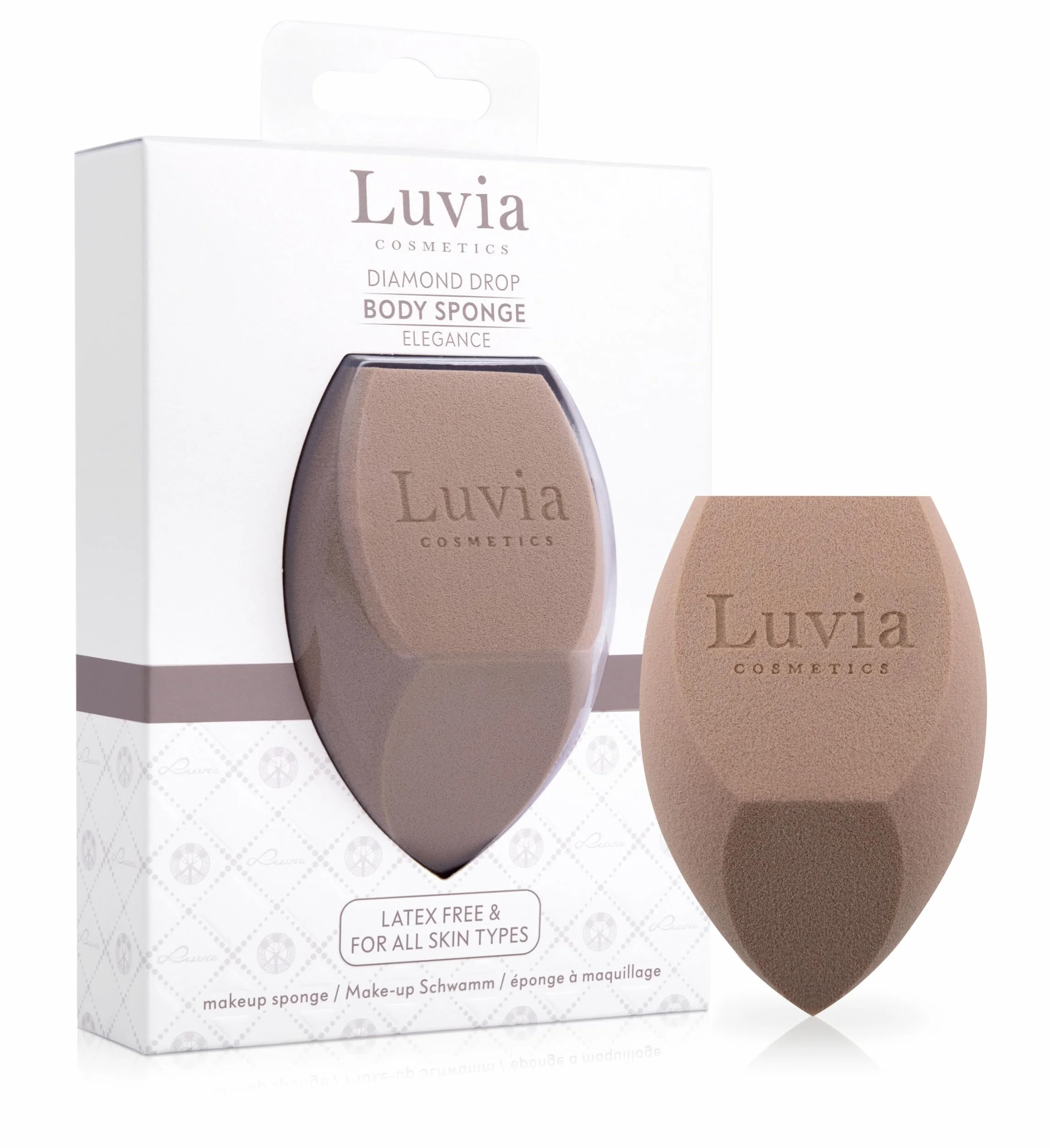 Luvia Beauty Blender duża gąbka do makijażu XXL, wegańska gąbka do ciała i twarzy, idealna do podkładu, korektora, rozświetlacza, techniki i pudru