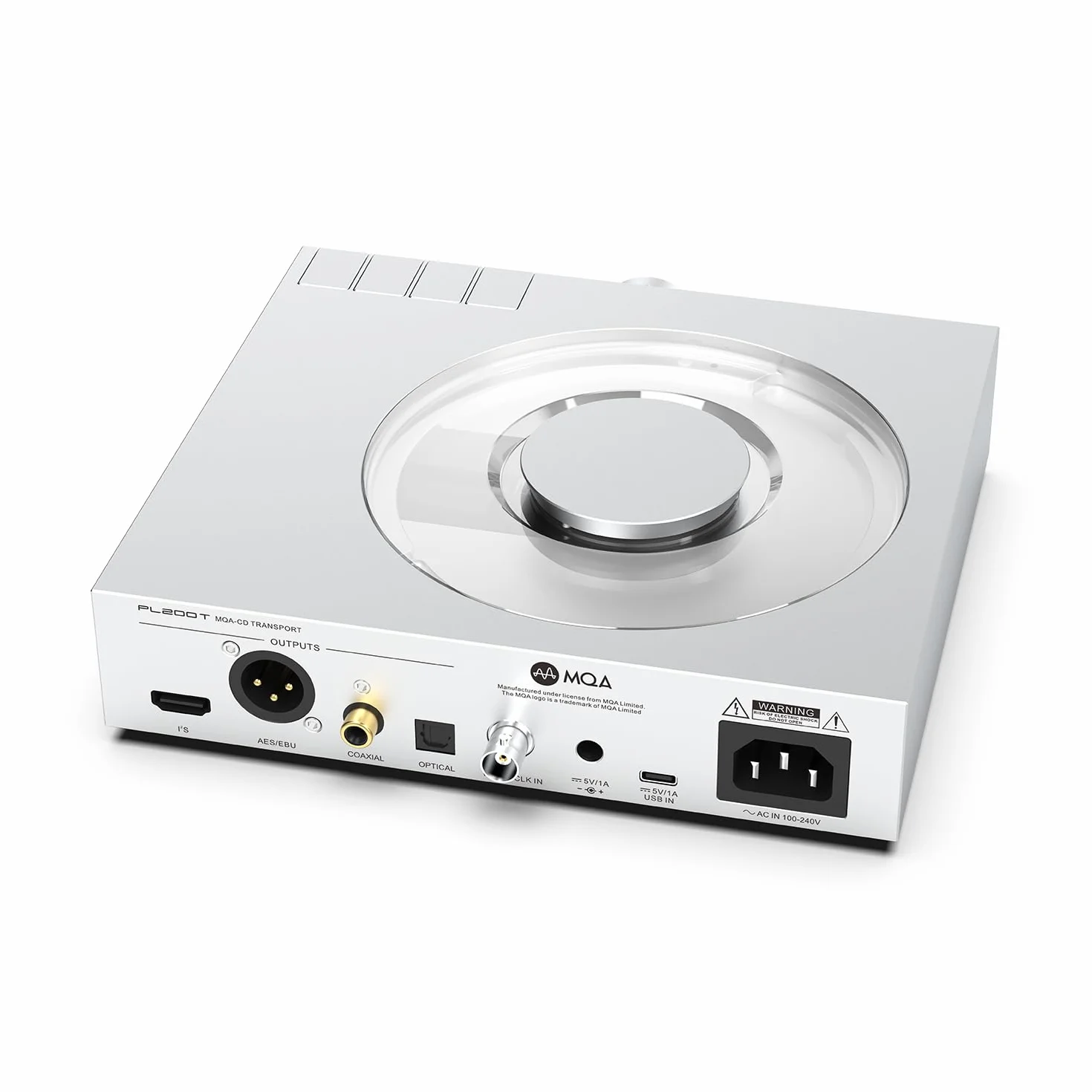 S.M.S.L PL200T MQA-Odtwarzacz CD Zegar Wejście HiFi Bezstratne Odtwarzanie Odtwarzanie Mod Transport (srebrny)