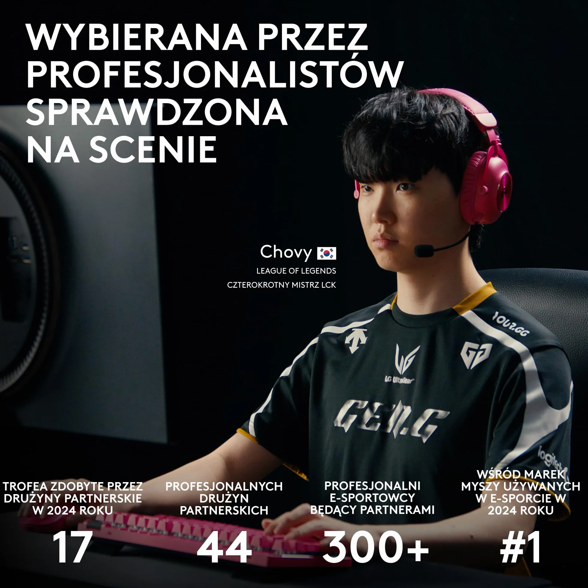 Logitech G PRO X SUPERLIGHT 2, bezprzewodowa mysz do gier, Pro-Grade mysz waga 60 g, Östeuropa Version,5 programowalnymi przyciskami, 44 tys. DPI,częstotliwość raportowania 8 kHz,USB-C, PC/Mac, Czarny