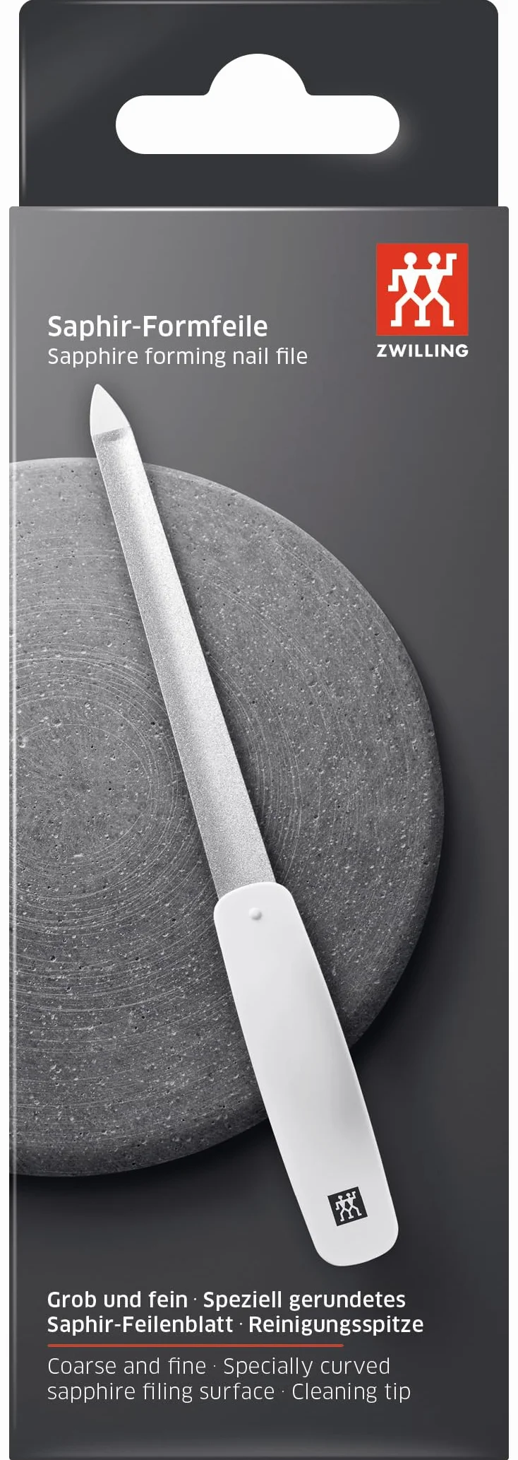 ZWILLING Pilnik do formowania (powłoka szafirowa, polerowana końcówka pilnika, ergonomiczny kształt, gruboziarnista i drobnoziarnista powierzchnia pilnika), biały, 160 mm