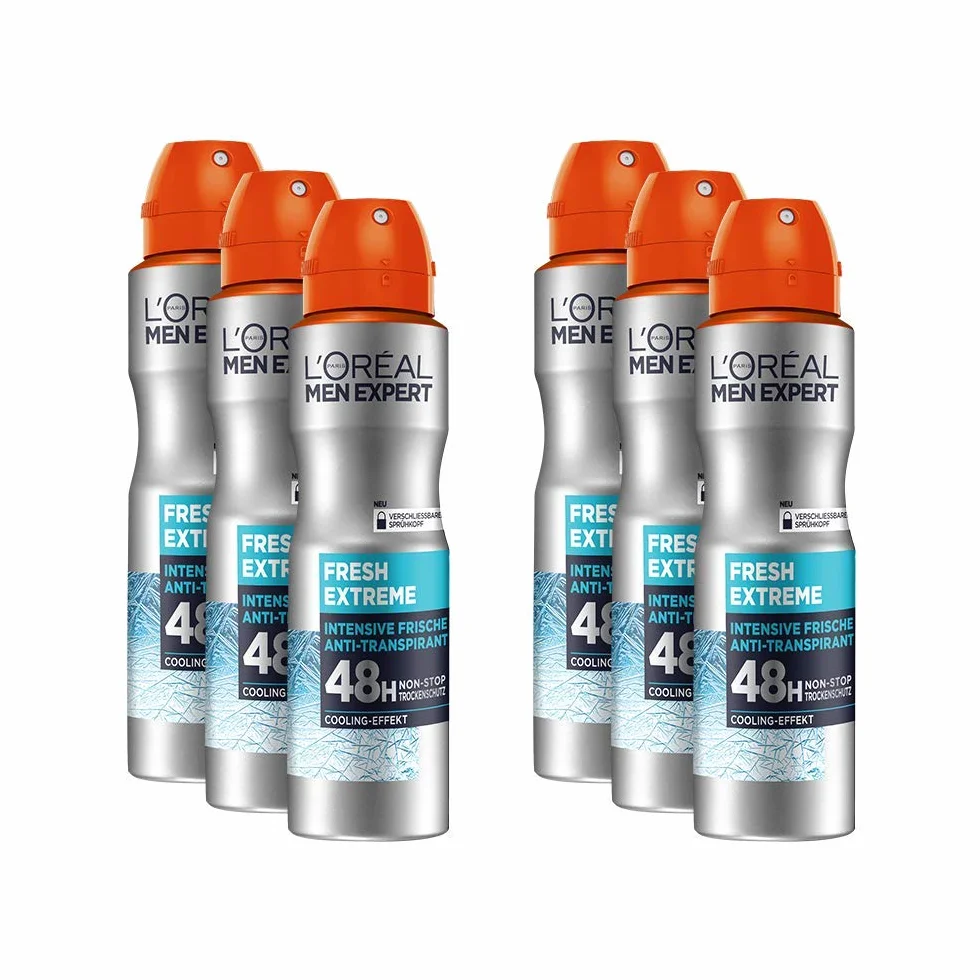 L'Oréal Men Expert Fresh Extreme Antyperspirant, 6 x 150 ml