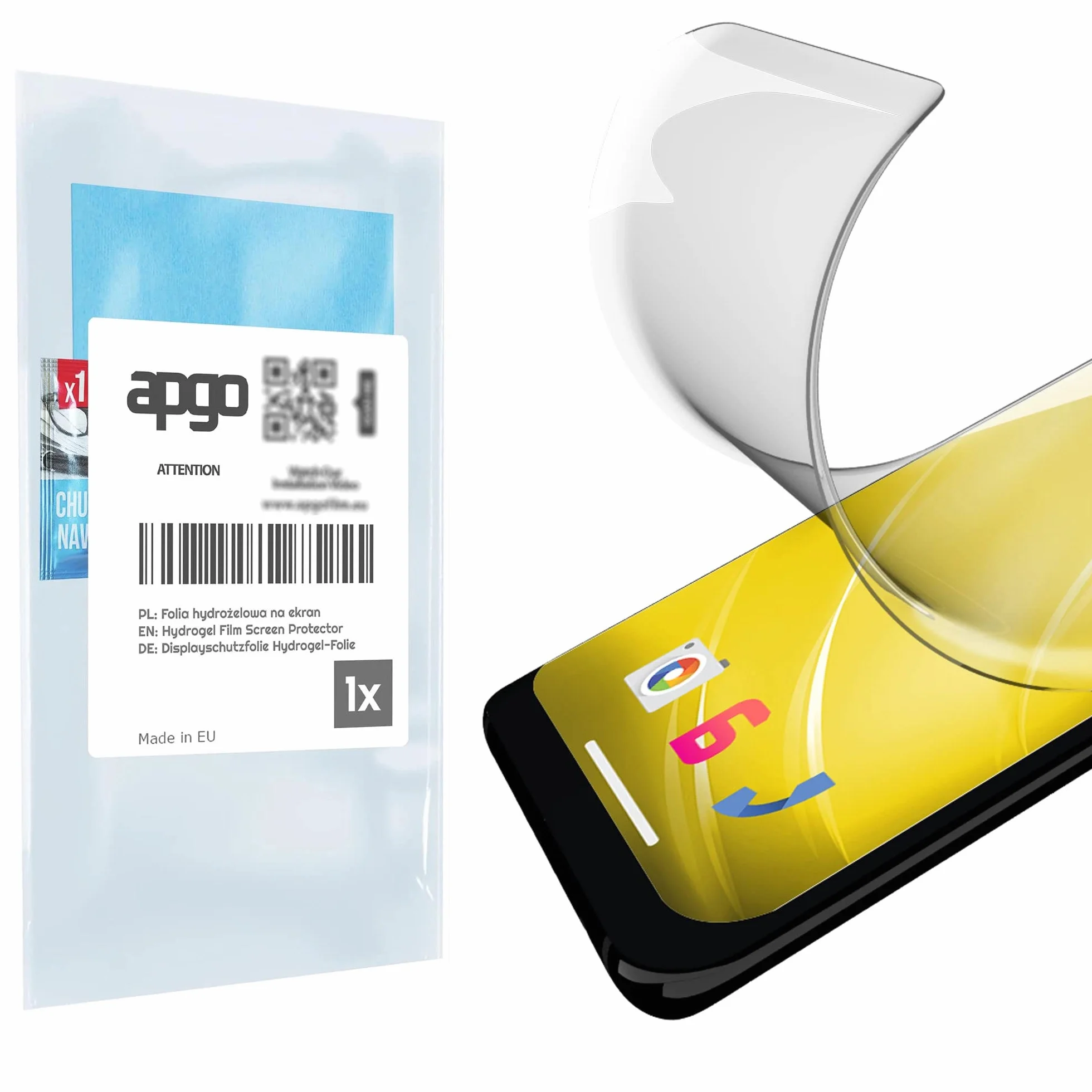 apgo Hydrogel Screen Protector dla ONYX Boox Go Color 7, folia hydrożelowa, z warstwą pozycjonującą, łatwa instalacja