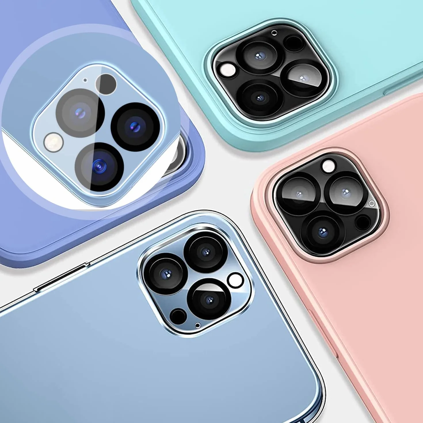 3 sztuki szkło ochronne do aparatu kompatybilne z iPhone 13 Pro/iPhone 13 Pro Max ochrona aparatu [szybka instalacja 10S] odporne na zarysowania, twardość 9H, przezroczyste HD, pełna ochrona
