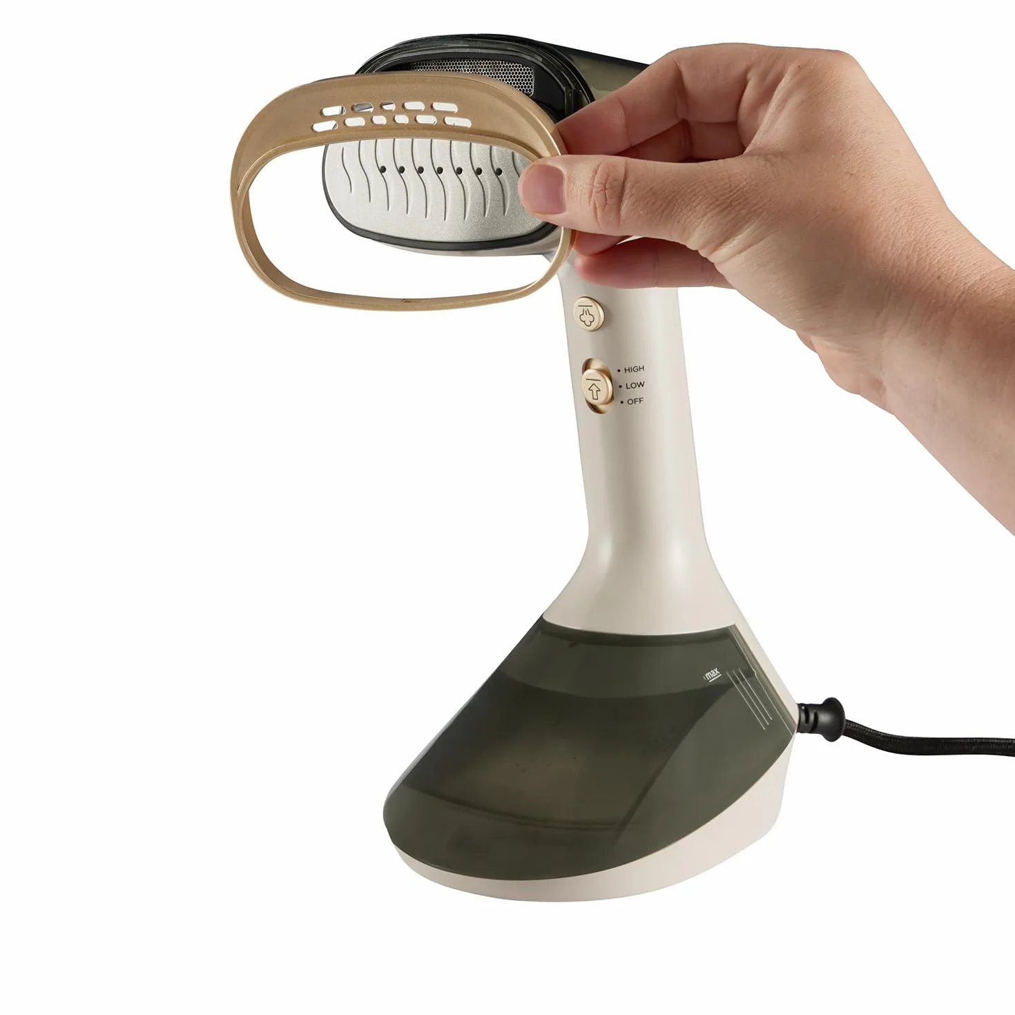 Russell Hobbs Żelazko pionowe [1500 W, para 24 g/min] Para Genie VacuSteam (3 ustawienia pary i zasysania, 200 ml, gotowa w 45s, ceramika, bezpieczna dla wszystkich tkanin) 28551-56