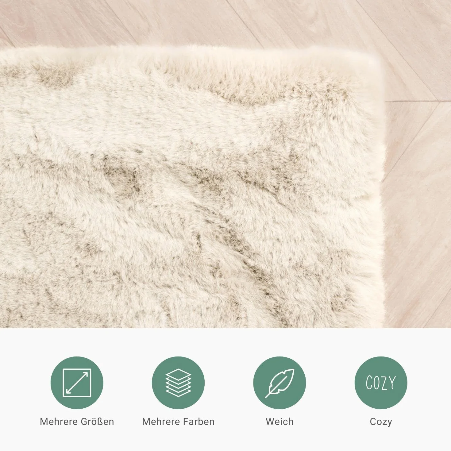 FRAAI | Home & Living Miękki dywan z długim włosiem - Comfy Supreme Kremowy - Poliester - Klasyczny, Rustykalny, Nowoczesny, Skandynawski - Dywan