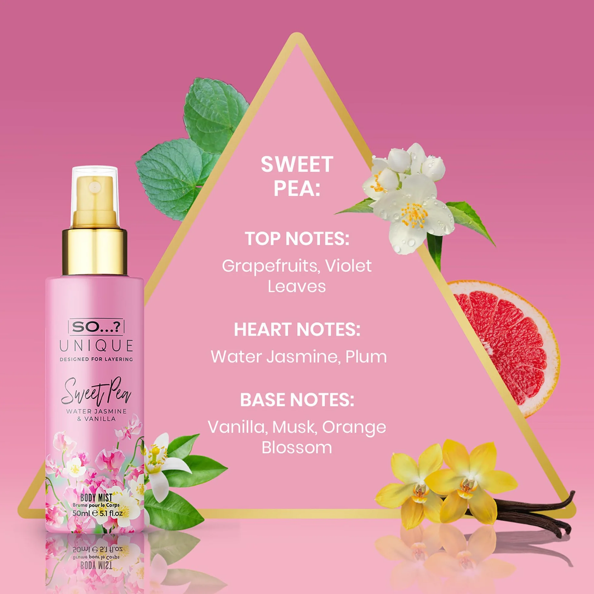 So…? Unikalny damski zestaw upominkowy Mini Mist z cukierkami waniliowymi, groszkiem cukrowym, kremem truflowym i kaszmirem, zestaw zapachowy mgły do ciała (4 x 50 ml)