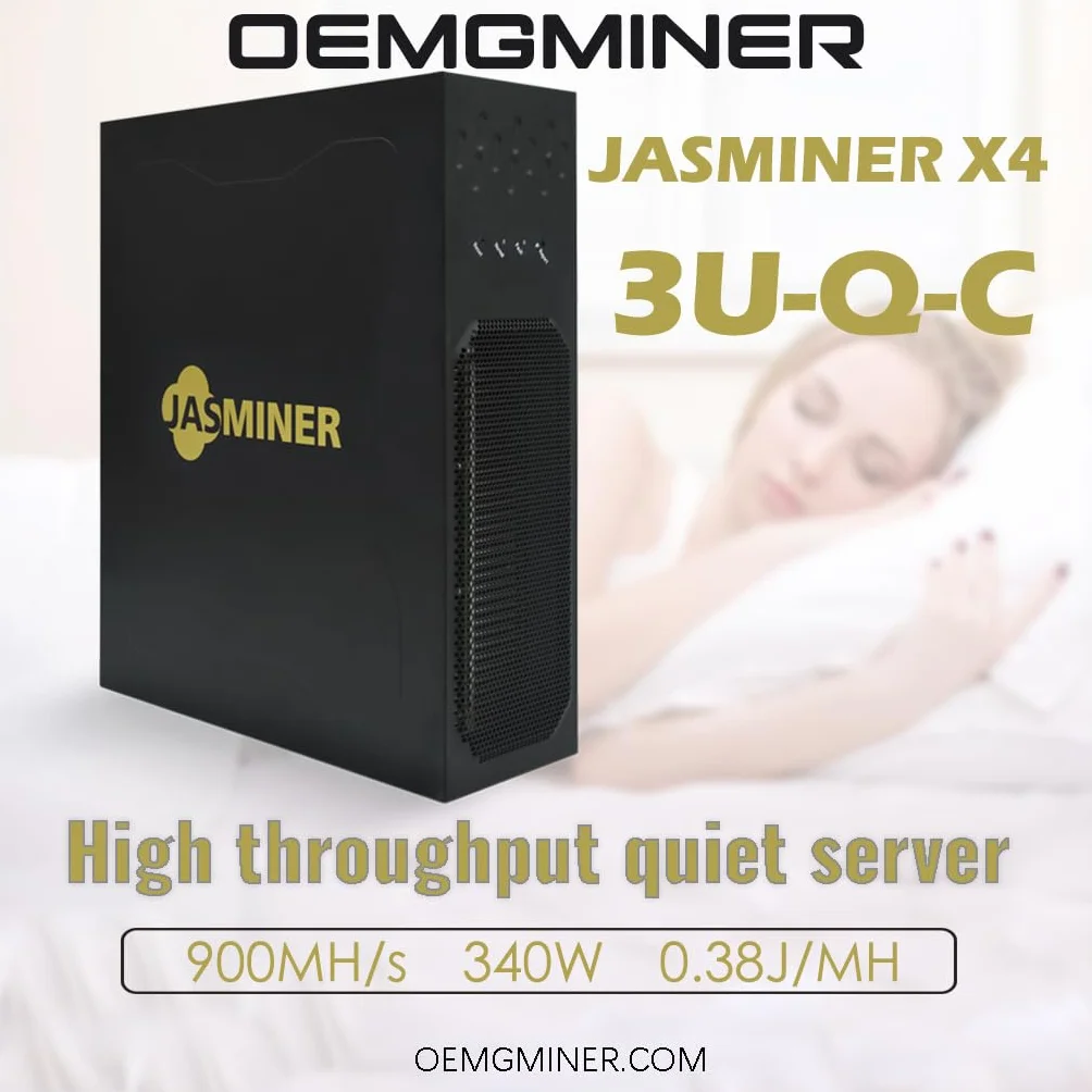 Jasminer X4-Q 900M ETC ETHW Miner 340W 5G wysoka przepustowość 3U serwer ultra cisza kopalnia w domu z zasilaczem
