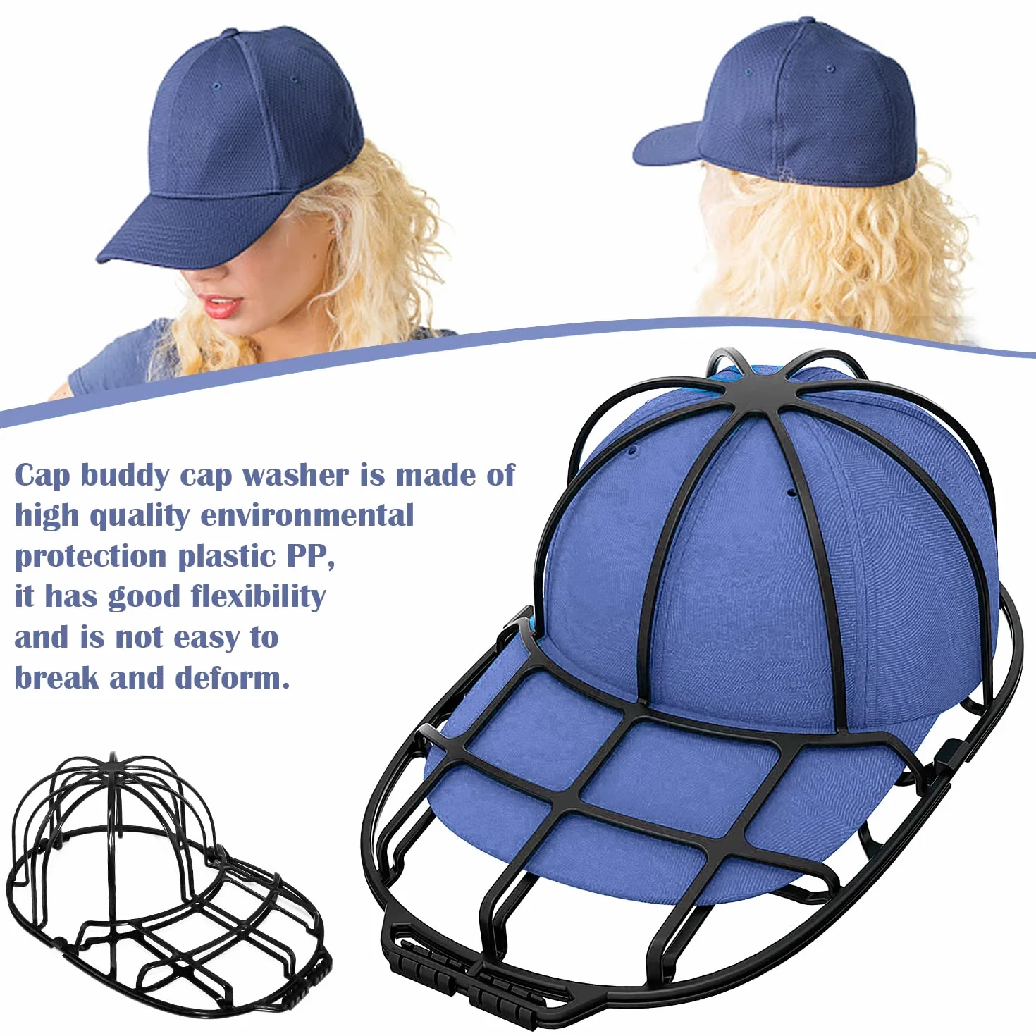 Forma do prania czapek baseballowych, 2 sztuki, stojak do prania