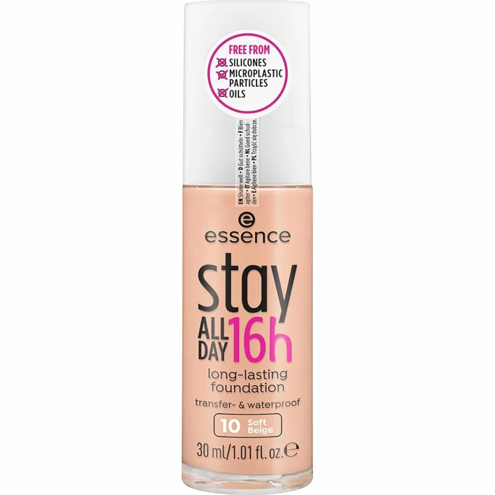 Essence Stay All Day 16H kremowy podkład do makijażu, 10-miękki beżowy (30 ml)