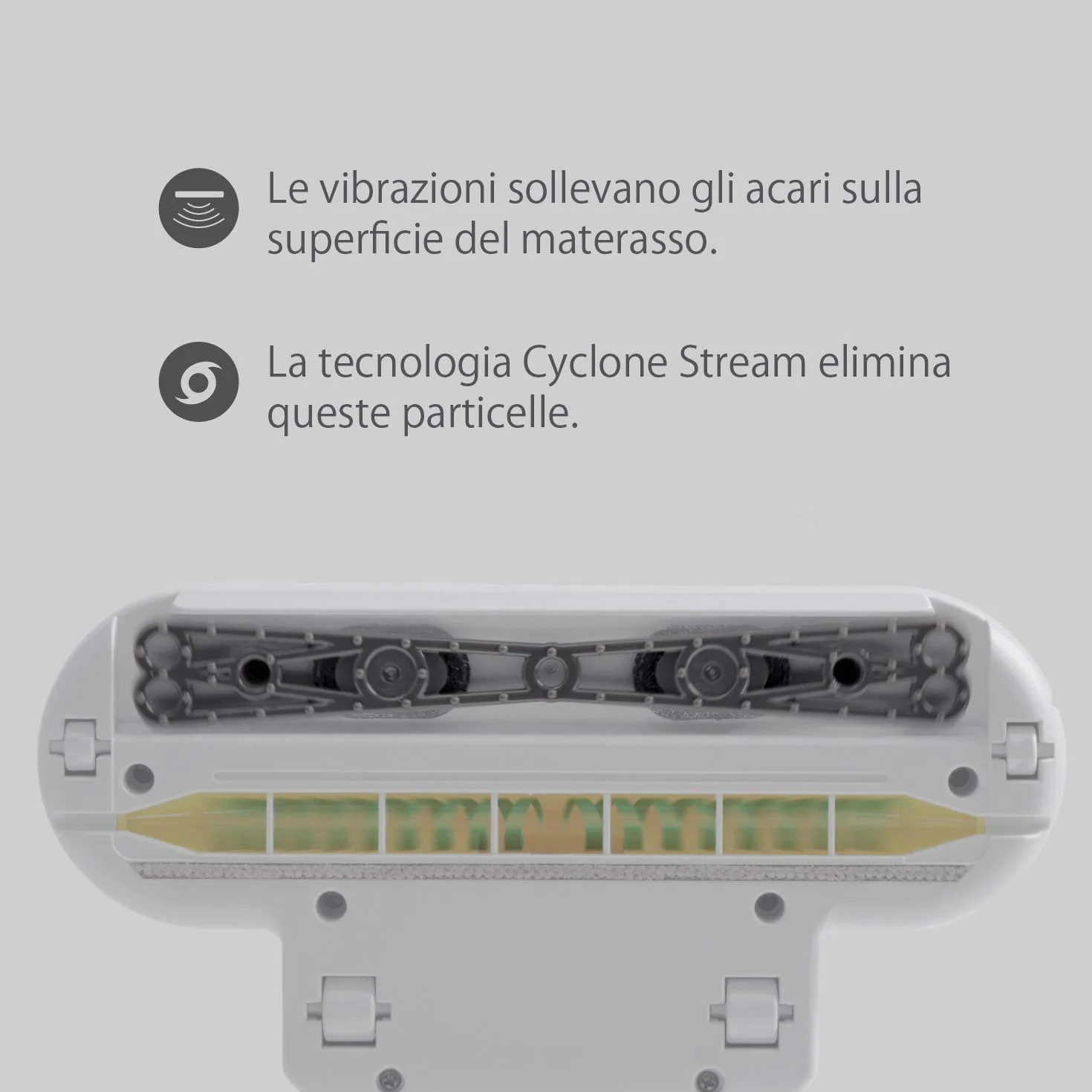 Iris Ohyama Odkurzacz przeciw roztoczom 400 W Cyclone Stream 6000 wibracji na minutę IC-FAC2 Biały