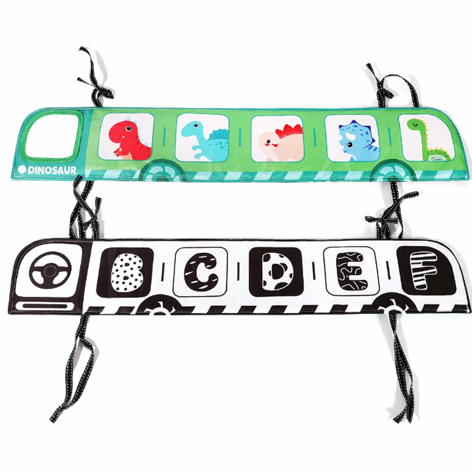 Czas lustro dla dzieci niemowlę z klapką czarne i białe lustro sensoryczne zabawki lustro czas klapka składane 14 x 80 cm książka do przechowywania Montessori Zabawki (A)