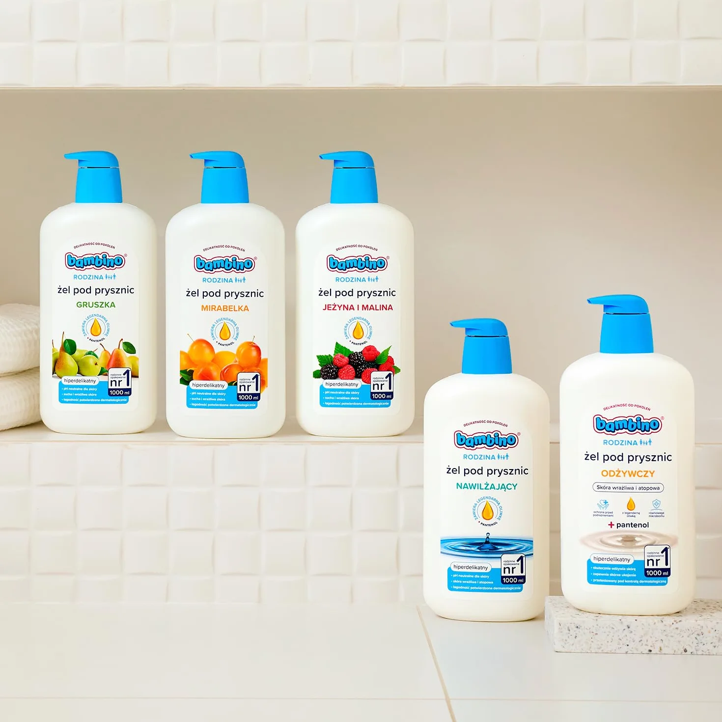 Bambino RODZINA Hiperdelikatny Żel pod prysznic o zapachu mirabelki 1000 ml : Amazon.pl: Uroda