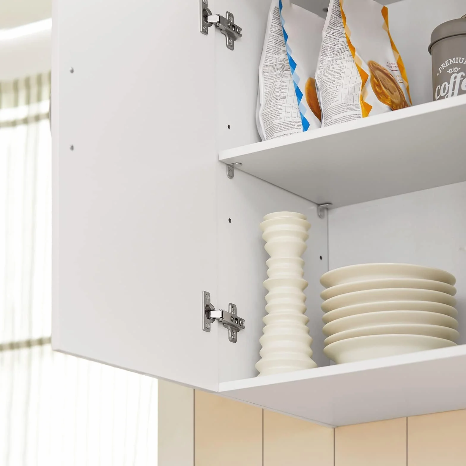 SoBuy FRG231-W szafka wisząca szafka ścienna szafka łazienkowa z dwojgiem drzwi, szafka kuchenna, szafka na lekarstwa meble łazienkowe Biały, 60 x 60 x 30 cm