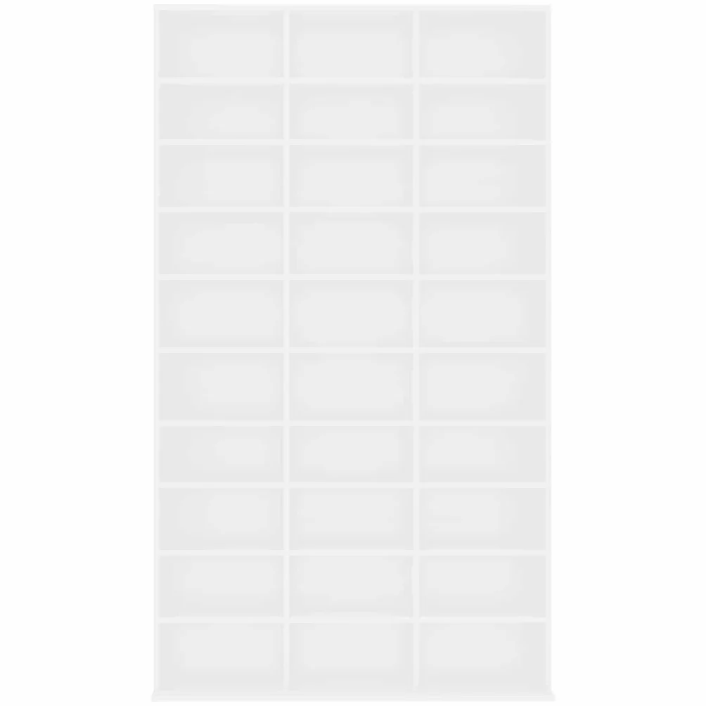 vidaXL Szafka na CD biała 102x23x177,5 cm materiał drewnopochodny