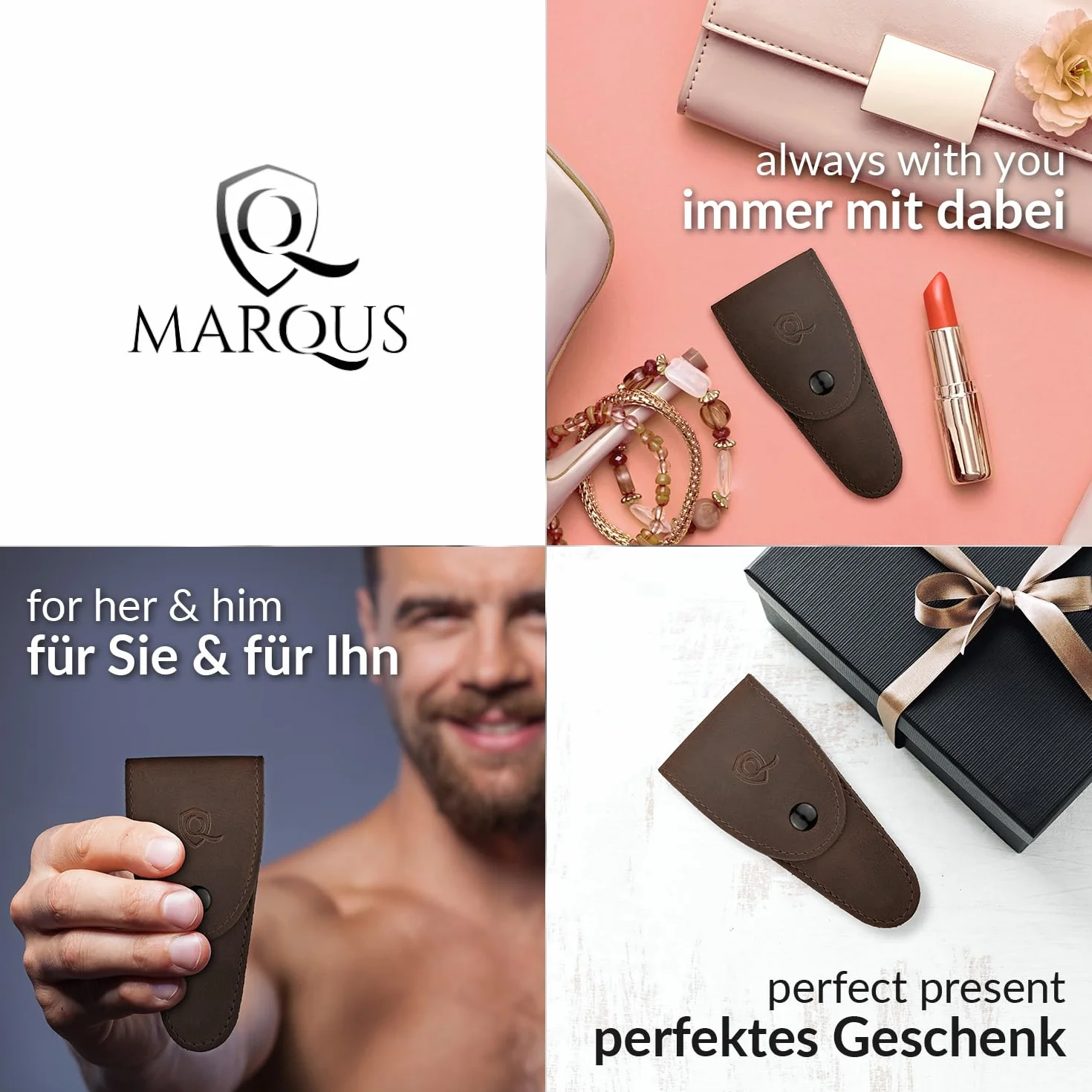 marQus - Nożyczki do paznokci stóp Made in Germany z bardzo ostrym ostrzem, w zestawie etui do dokładnego cięcia paznokci stóp – nożyczki do paznokci u stóp