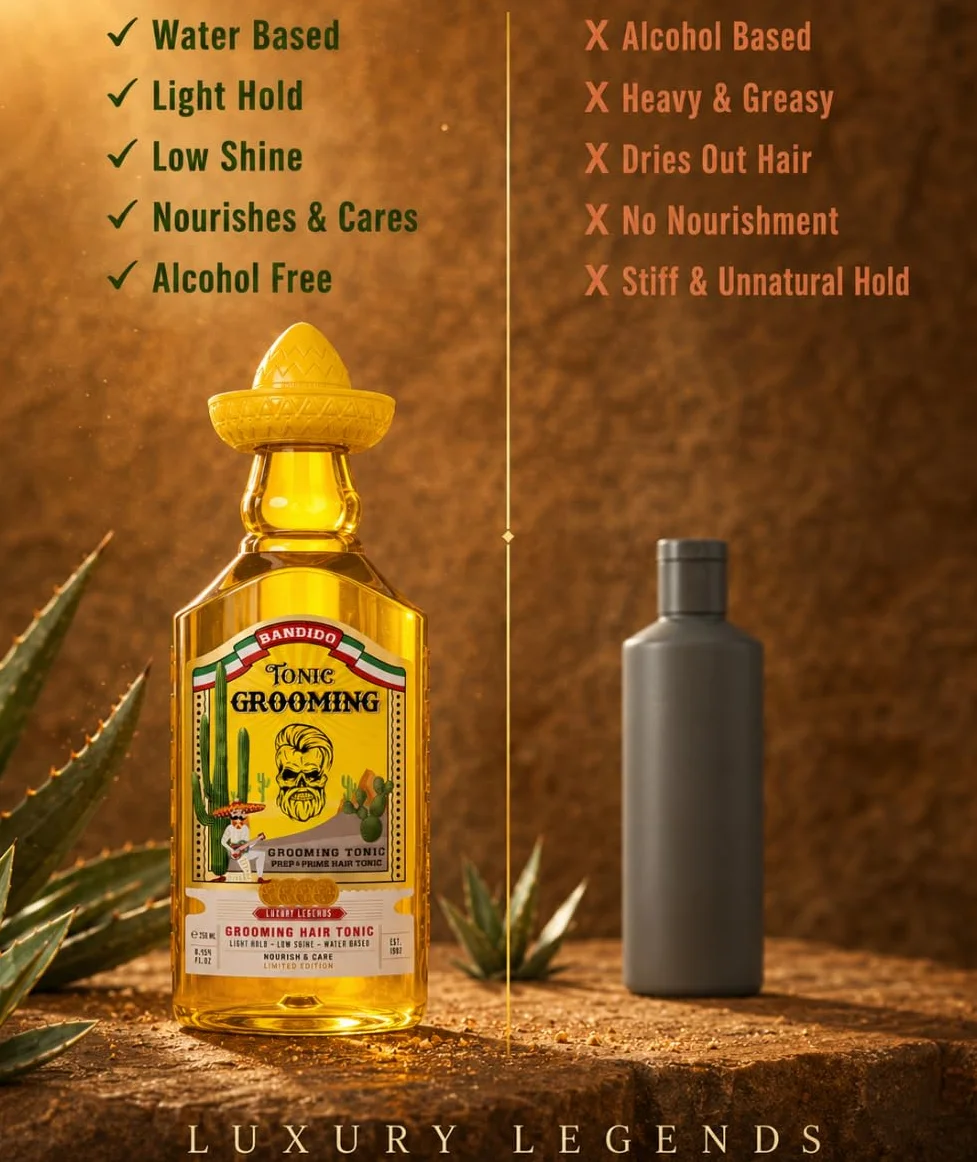 Bandido Grooming Tonic Spray For Men 250 ml – płyn do włosów dla mężczyzn – przeciwłupieżowy tonik do włosów – redukcja wypadania włosów – wspomaga wzrost włosów – męski zapach