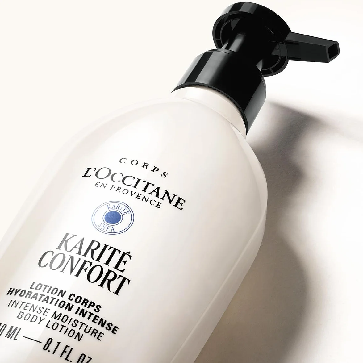 L'OCCITANE Bogaty Karité Confort (Shea) Mleczko do ciała, 240 ml, skóra sucha i wrażliwa, wyprodukowane we Francji